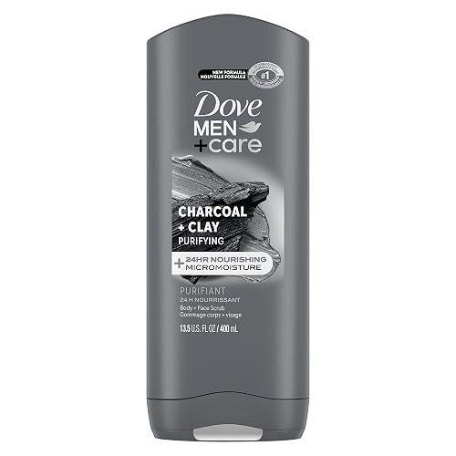 Dove Purifying Charcoal + Clay Body and Face Wash with 24-Hour Nourishing Micromoisture Technology Body Wash for Men, 13.5 oz Beauty & Personal Care DOVE MEN + CARE