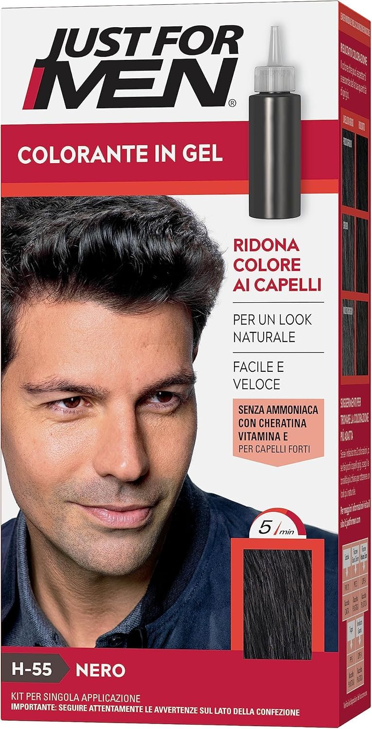 Just For Men Shampoo In #H-55 Haircolor Real Black (2 Pack) Beauty & Personal Care Just for Men
