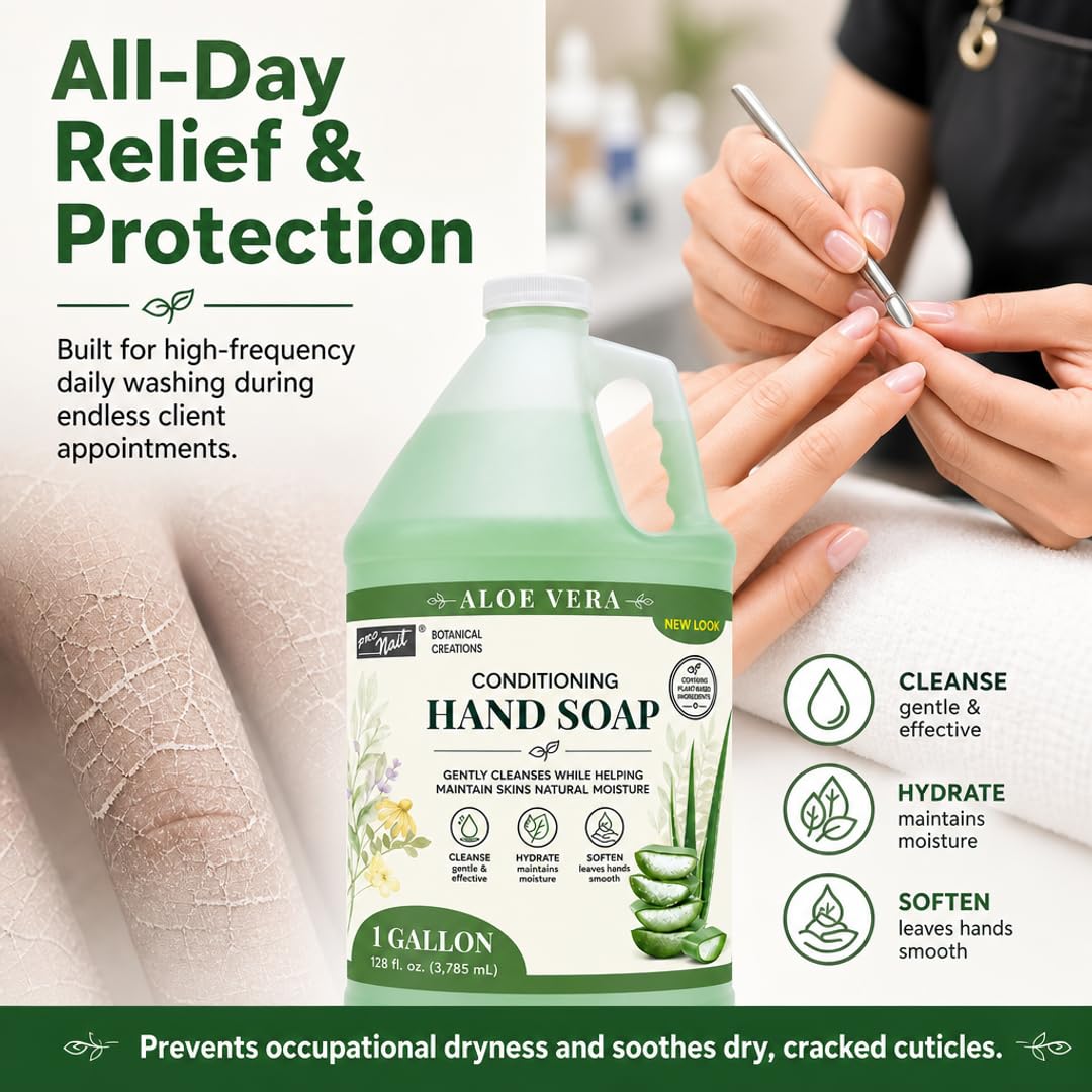 PRONAIL Bulk Liquid Hand Soap Refill - Moisturizing Cleanser with Hyaluronic Acid, Panthenol & Aloe Vera | Sulfate-Free, Cruelty-Free | Professional Beauty & Personal Care PRO NAIL NAIL SYSTEMS