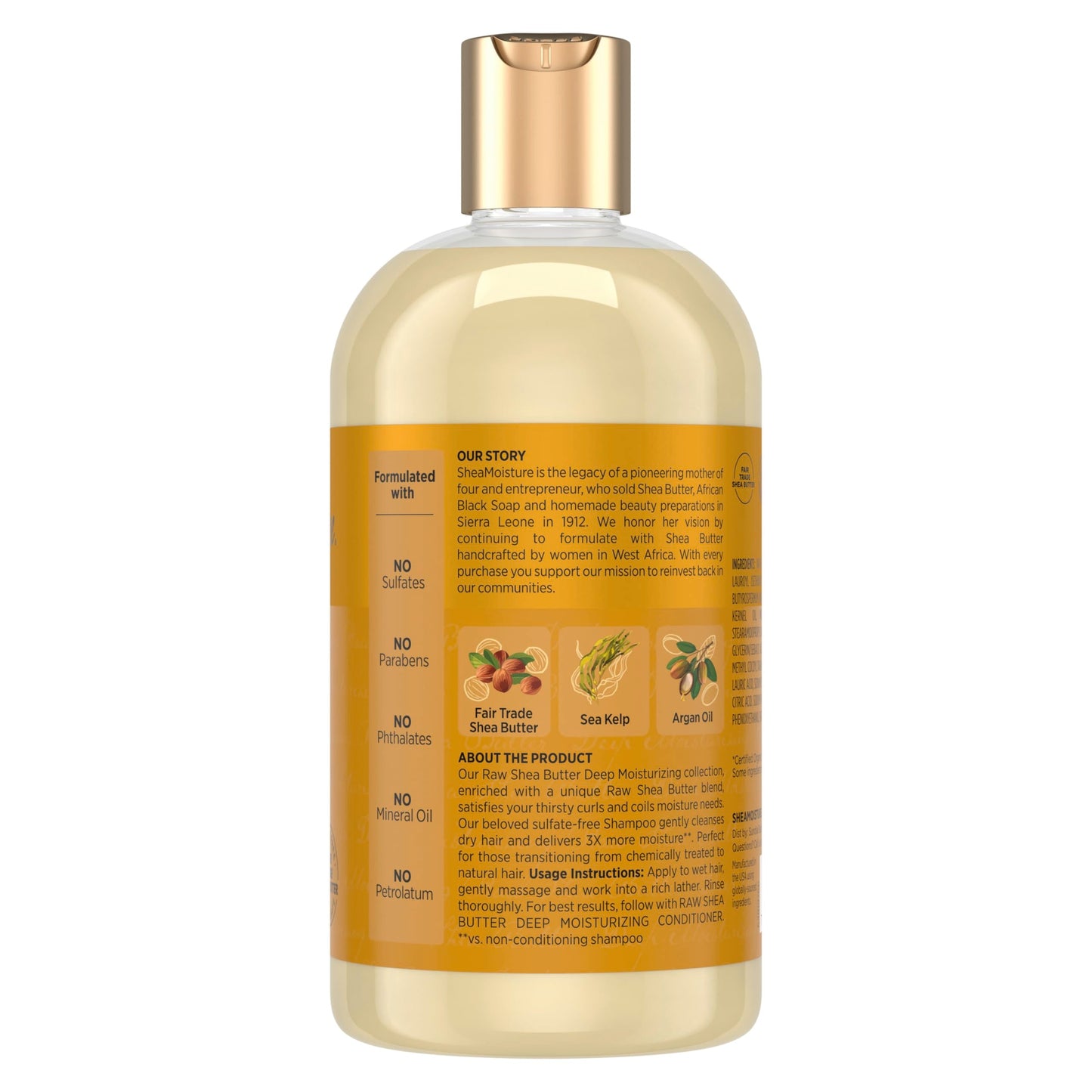SheaMoisture Raw Shea Butter Deep Moisturizing Shampoo Raw Shea Butter for Dry, Damaged or Transitioning Hair with Argan Oil For a Healthy Glow 13 oz Beauty & Personal Care SheaMoisture