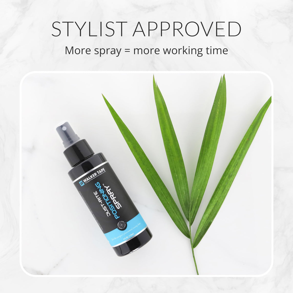 Walker Tape Just-Rite Positioning Spray 4 fl oz for Wig Installs, Lace Systems, Toupee Applications, Hair Tape Prep and Adhesive Strips Use Allowing