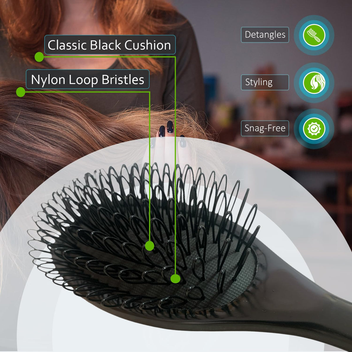 RemySoft One Twenty Three Loops - Loop Brush - Safe for Hair Extensions, Weaves and Wigs