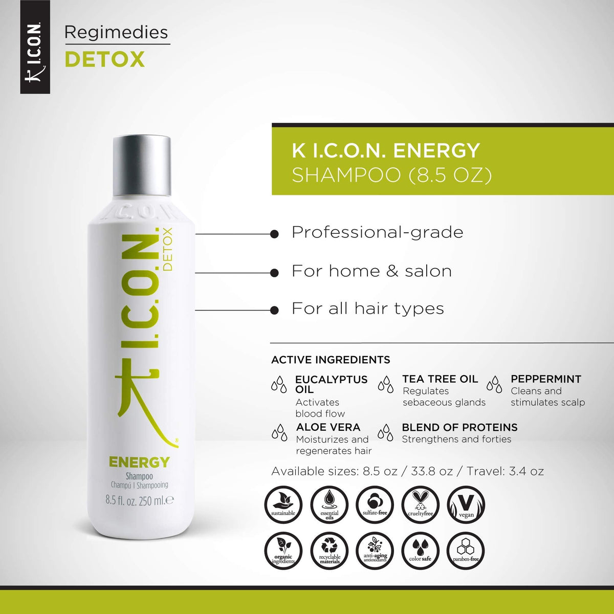 ICON Energy Detoxifying Shampoo 8.5 oz Beauty & Personal Care ICON