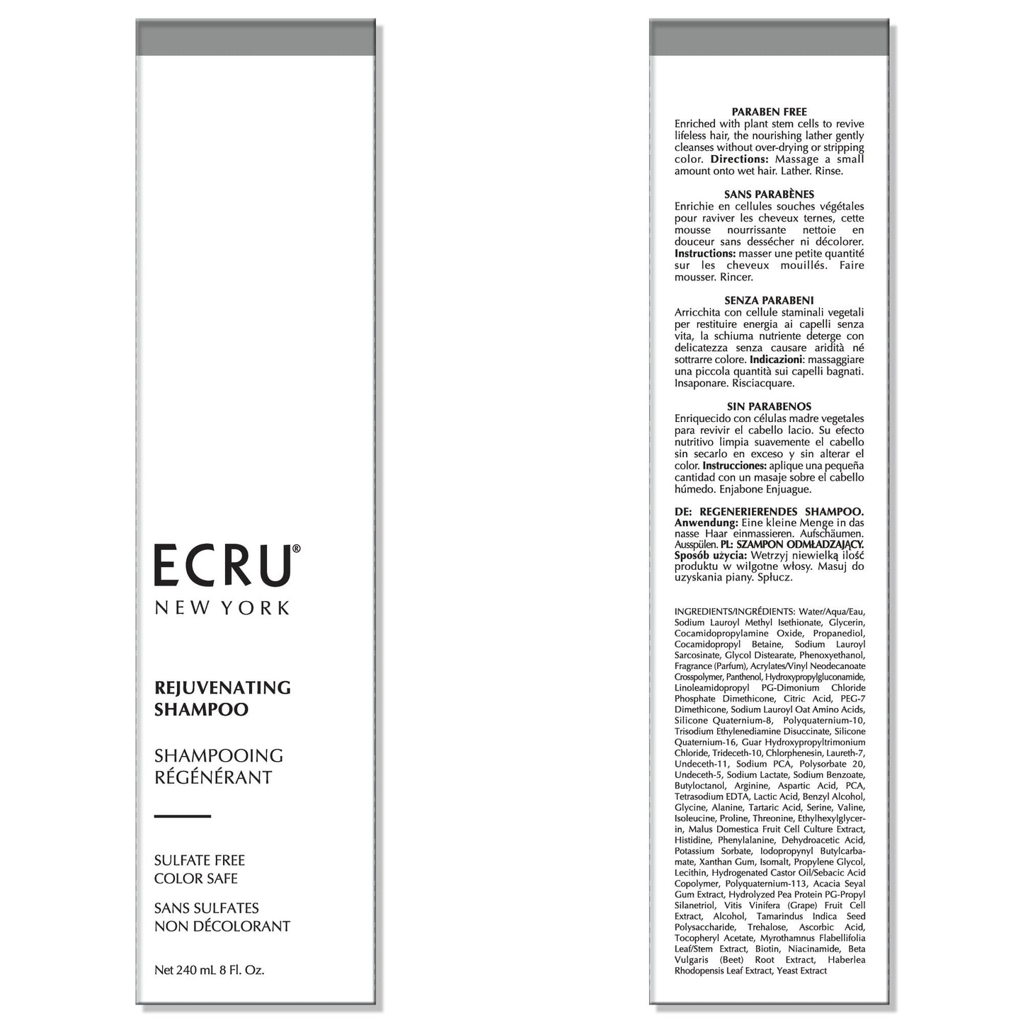ECRU New York Rejuvenating Shampoo, Hydrating Hair Shampoo for Women or Men, 8oz Beauty & Personal Care Ecru New York