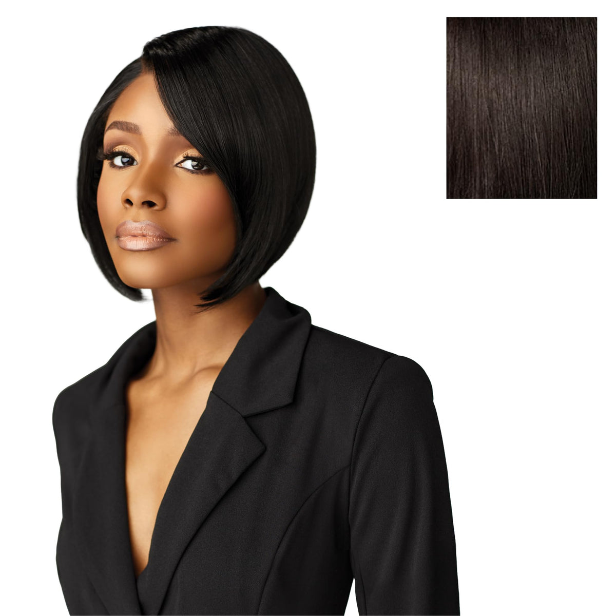 Sensationnel Chicbob Lace Frontwig-Bob Unit 4, 2 DARKBROWN