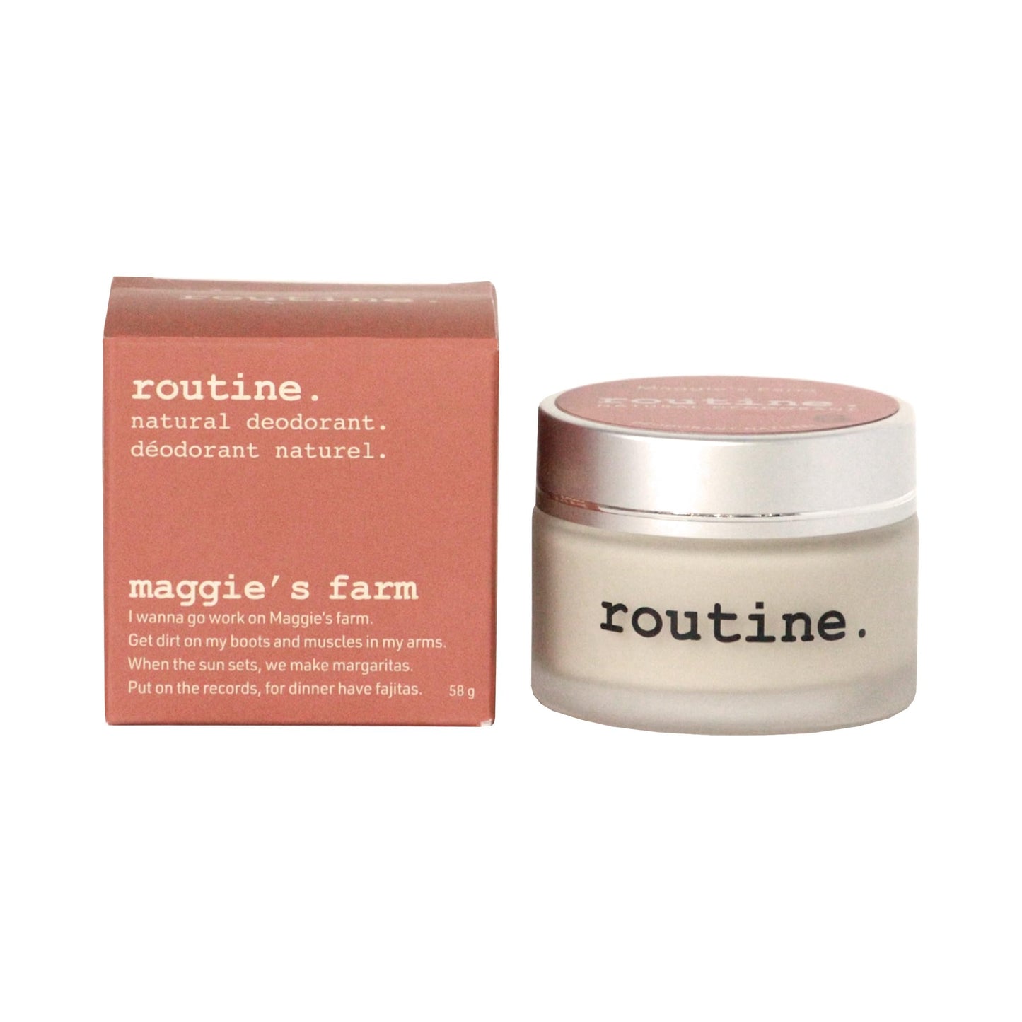 Routine. Natural and Aluminum Free Deodorant (2 Fluid Oz.) for Women and Men - Maggie's Farm - Amyris, Pink Grapefruit, Sage & Jasmine (Cream Jar Beauty and Personal Care Routine