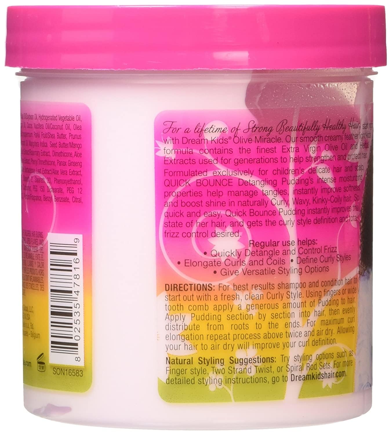 AFRICAN PRIDE Dream Kids Olive Miracle Quick Bounce Detangling Pudding, 15 Oz Beauty & Personal Care African Pride