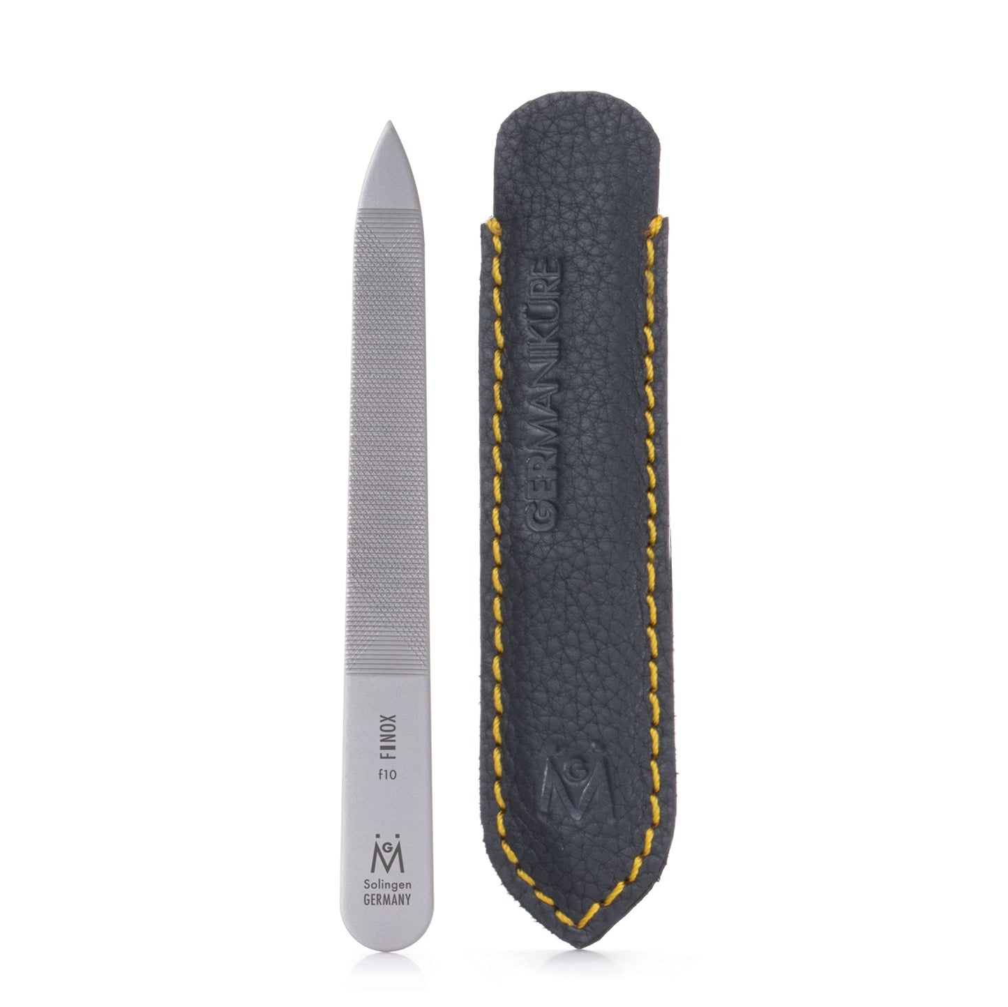 GERMANIKURE Travel Triple Cut Metal Nail File, Ethically Made in Solingen Germany, FINOX Stainless Steel, Double Sided, 9cm Beauty & Personal Care GERmanikure