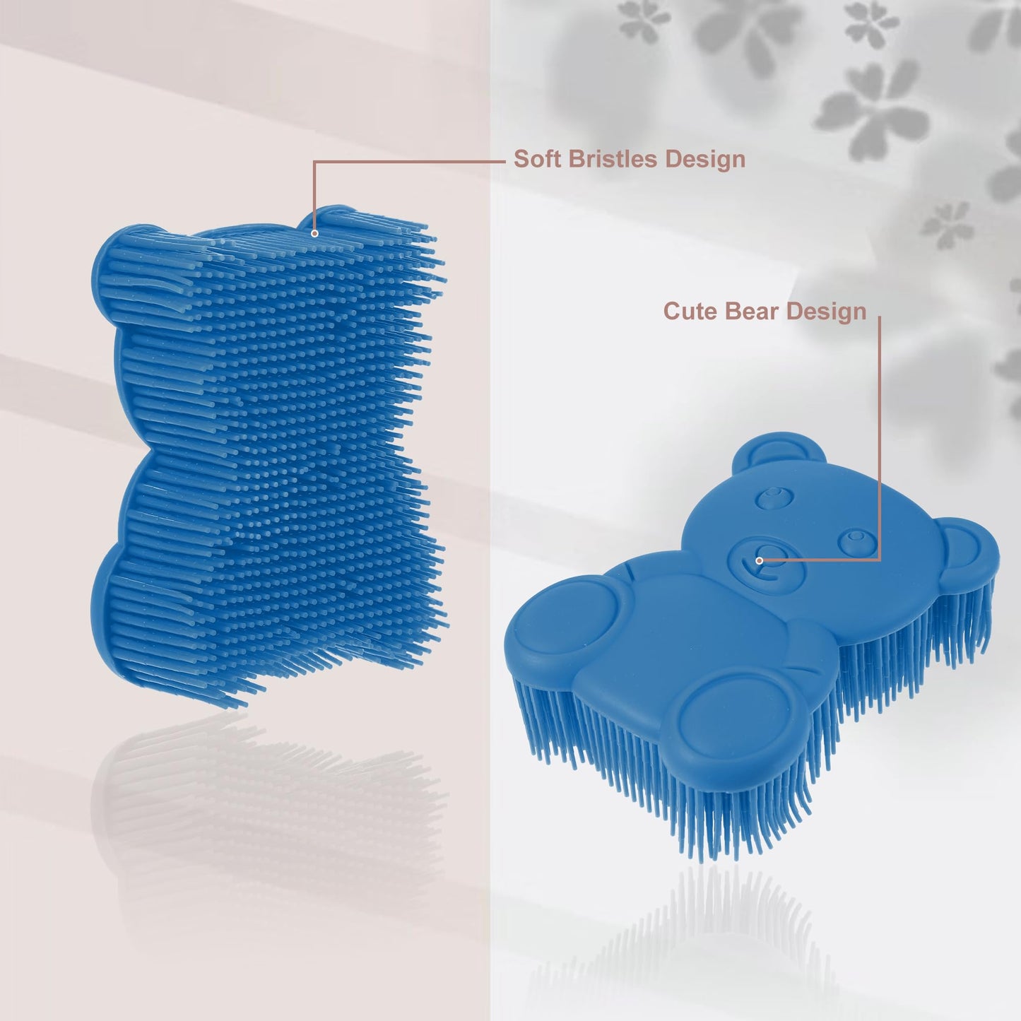 VOCOSTE Soft Silicone Body Scrubber, Sensory Brushes, Silicone Loofah, Pet Shower Brush, Bath Brush, Deep Blue Beauty and Personal Care VOCOSTE