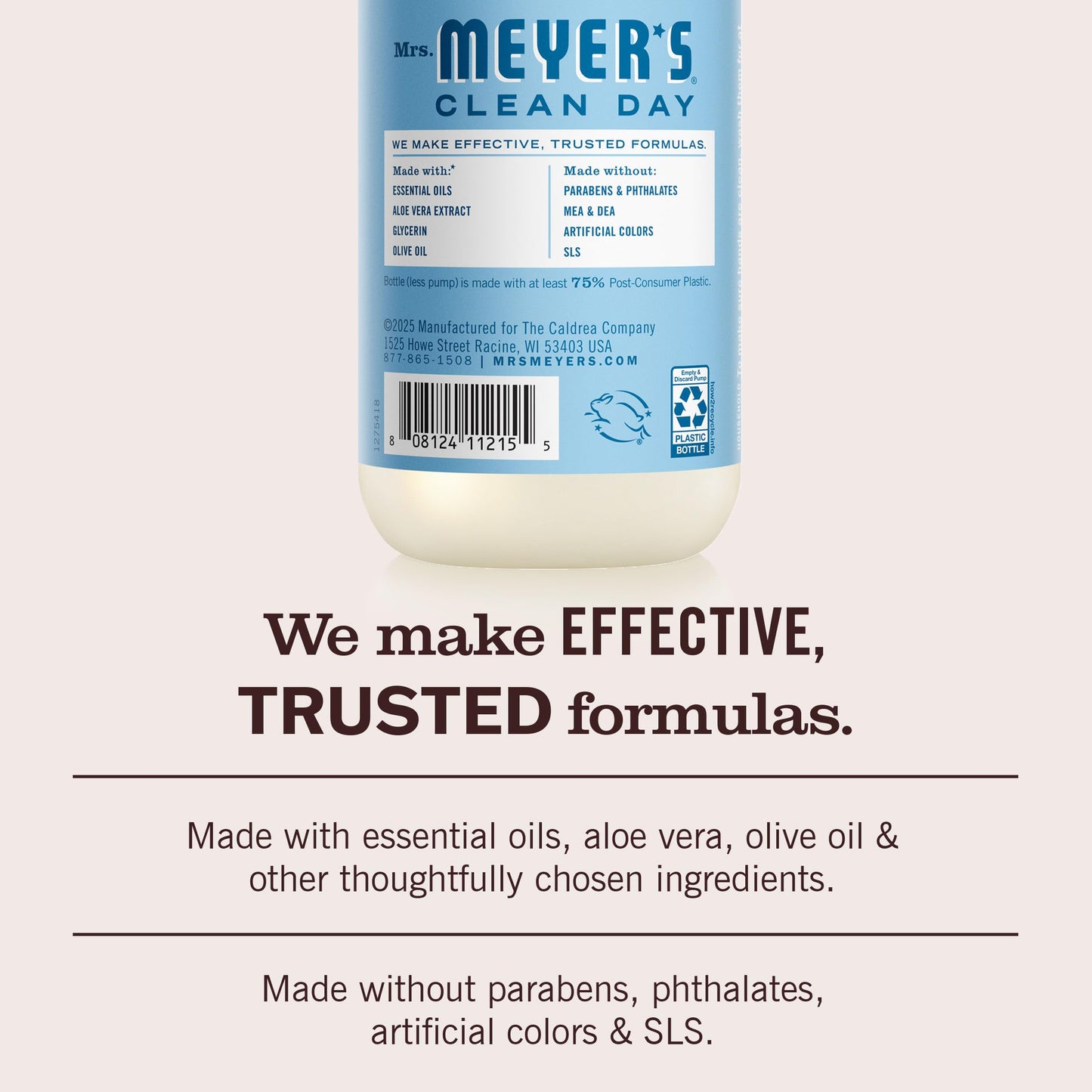 MRS. MEYER'S CLEAN DAY Hand Soap, Rain Water Scent, 12.5 Fl Oz Bottle Beauty & Personal Care Mrs. MEYER'S