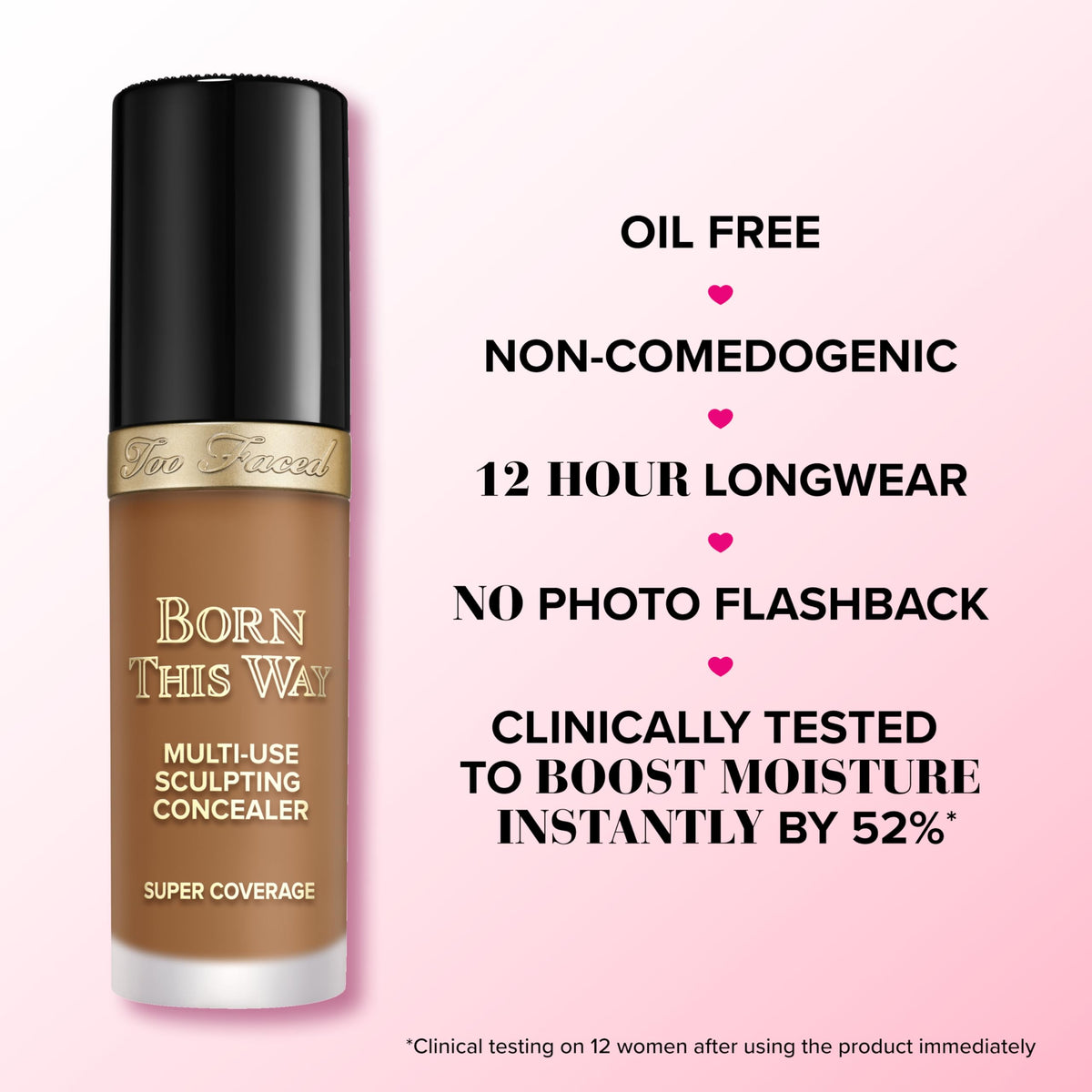 Too Faced Born This Way Super Coverage Multi-Use Concealer | Full Coverage, Non-Comedogenic, Oil Free + Long Lasting Concealer | Hyaluronic Acid Beauty & Personal Care Too Faced