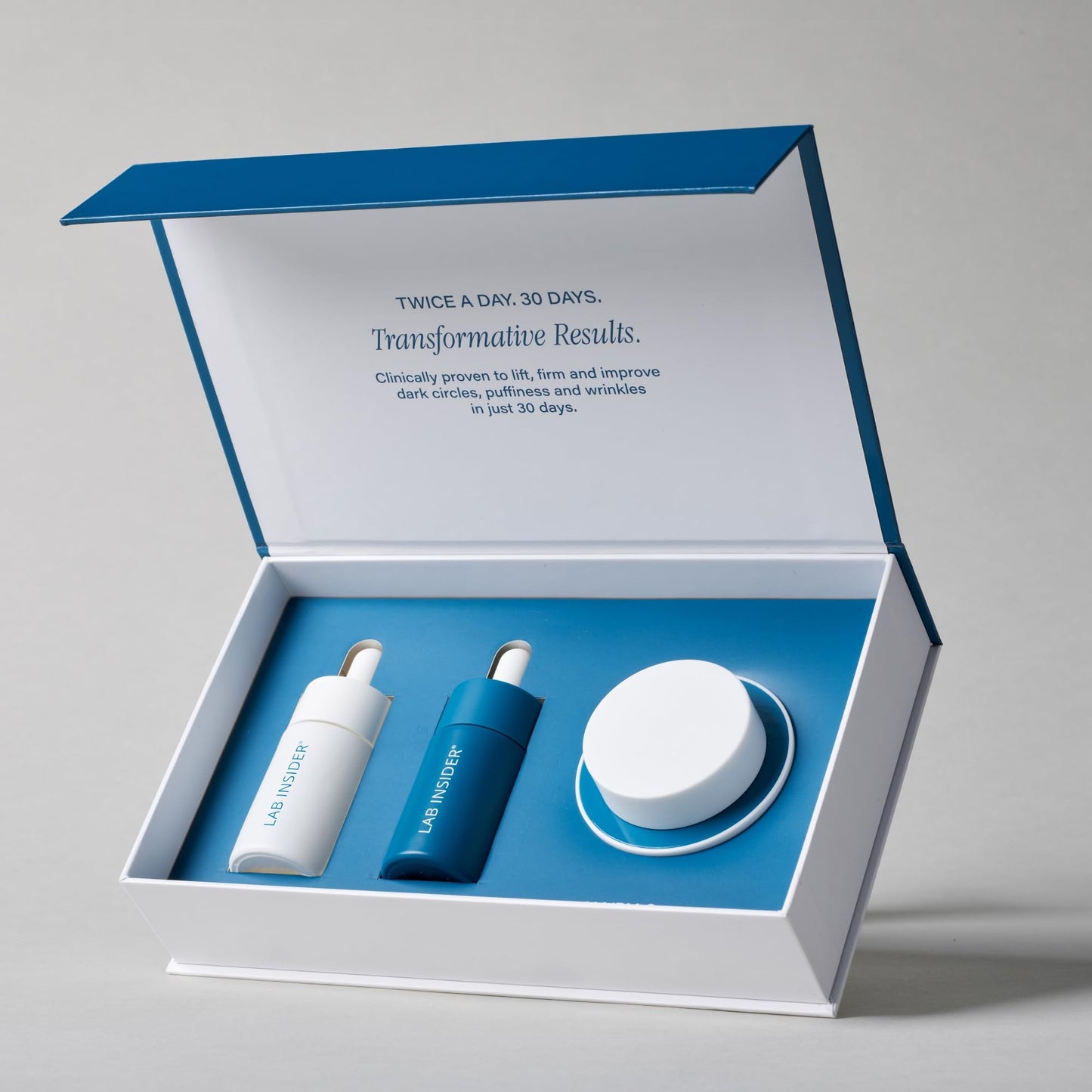 SKINN Lab Insider 30 Day Eye Boot Camp Skincare Gift Set - Day & Night Caffeine Eye Cream & Under Eye Serum Set - Anti Aging Firming Treatment Beauty & Personal Care SKINN