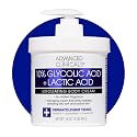 Advanced Clinicals 10% Glycolic Acid + Lactic Acid Lotion Exfoliant Moisturizing Cream With Hyaluronic Acid Moisturizer | AHA Exfoliating Body Cream Beauty & Personal Care Advanced Clinicals