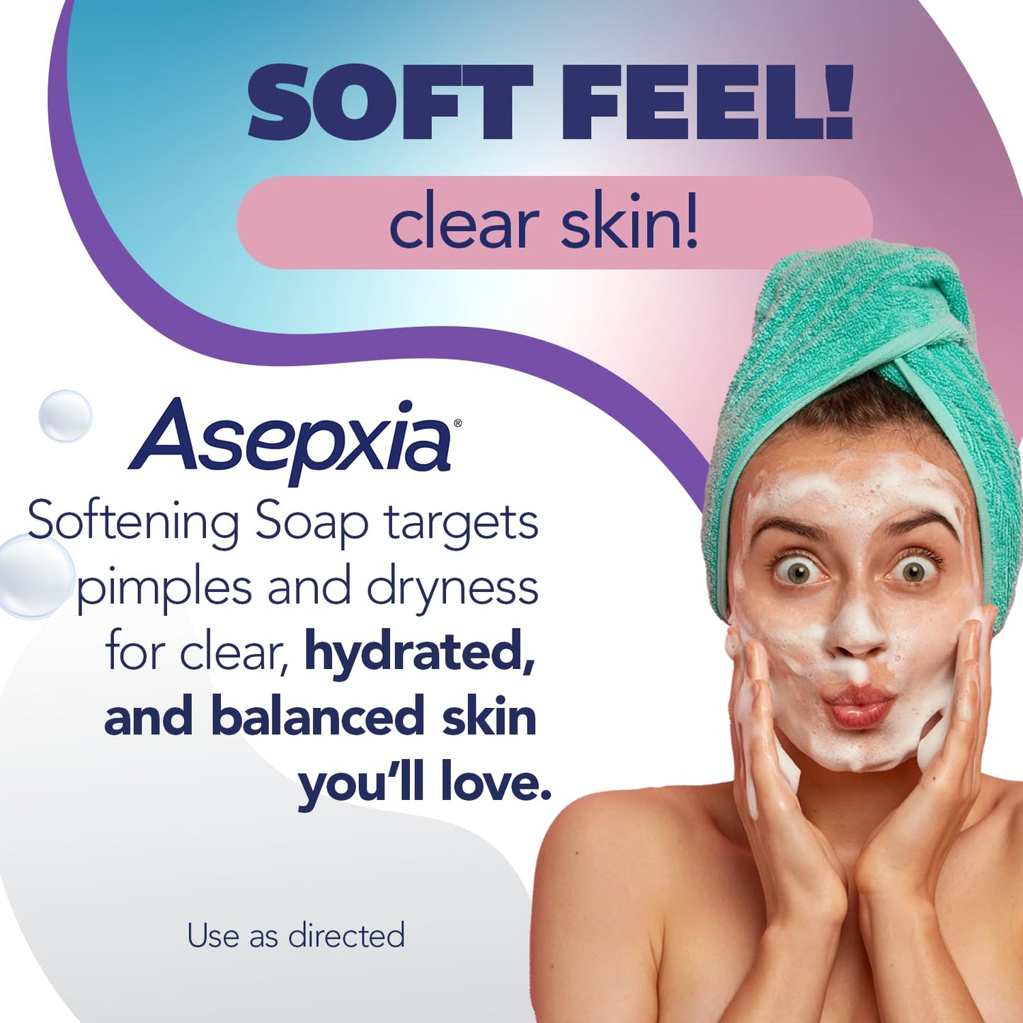 Asepxia Acne Treatment Softening Bar Soap | 2% Salicylic Acid Cleanser, Wash away Oil & Impurities, Soothes with Cucumber Extract, Daily Use Beauty & Personal Care Asepxia
