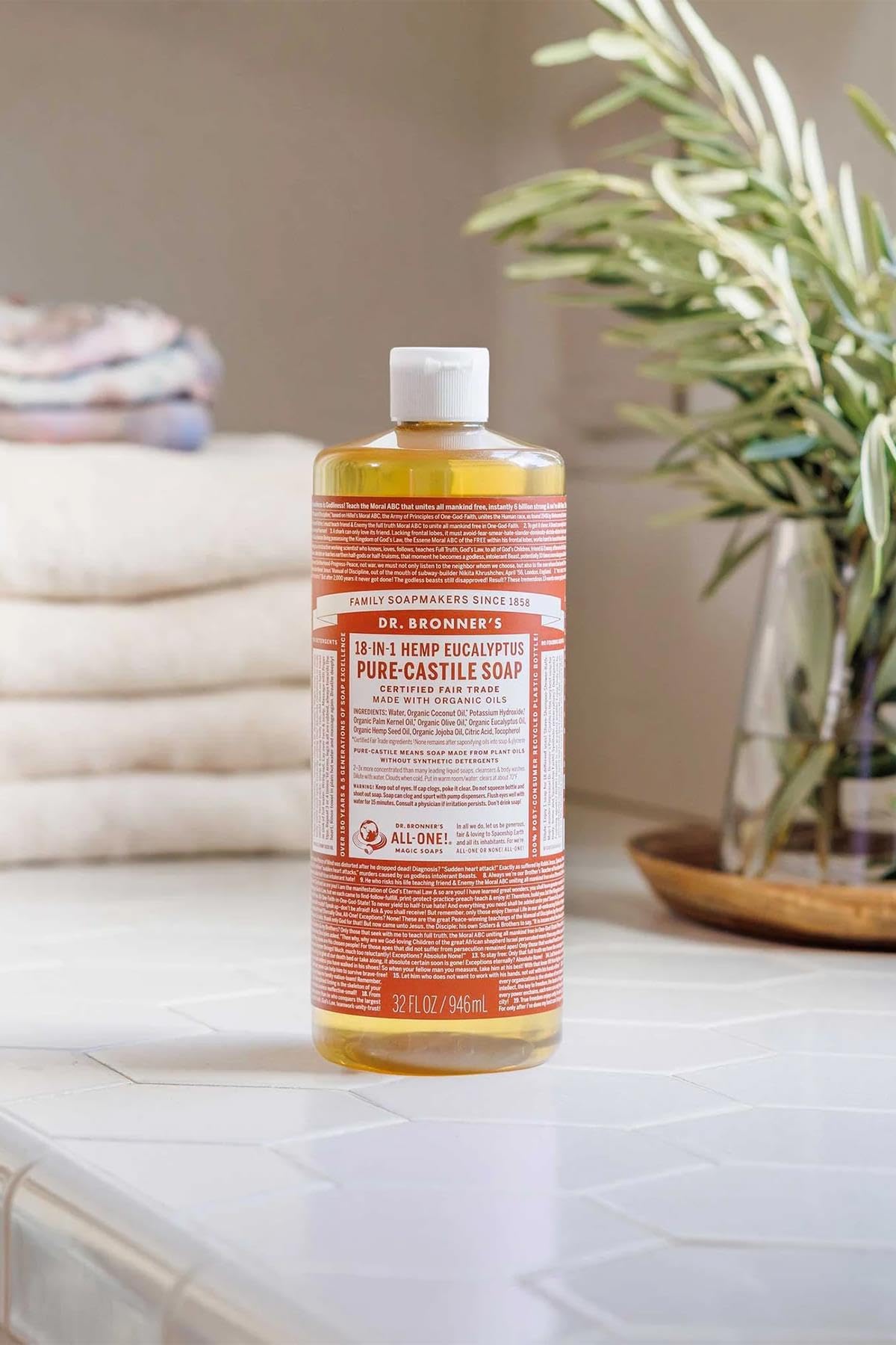 Dr Bronner Soap Liq Eucalypts 32 Ounces (6 pack) Beauty & Personal Care Dr. Bronner's