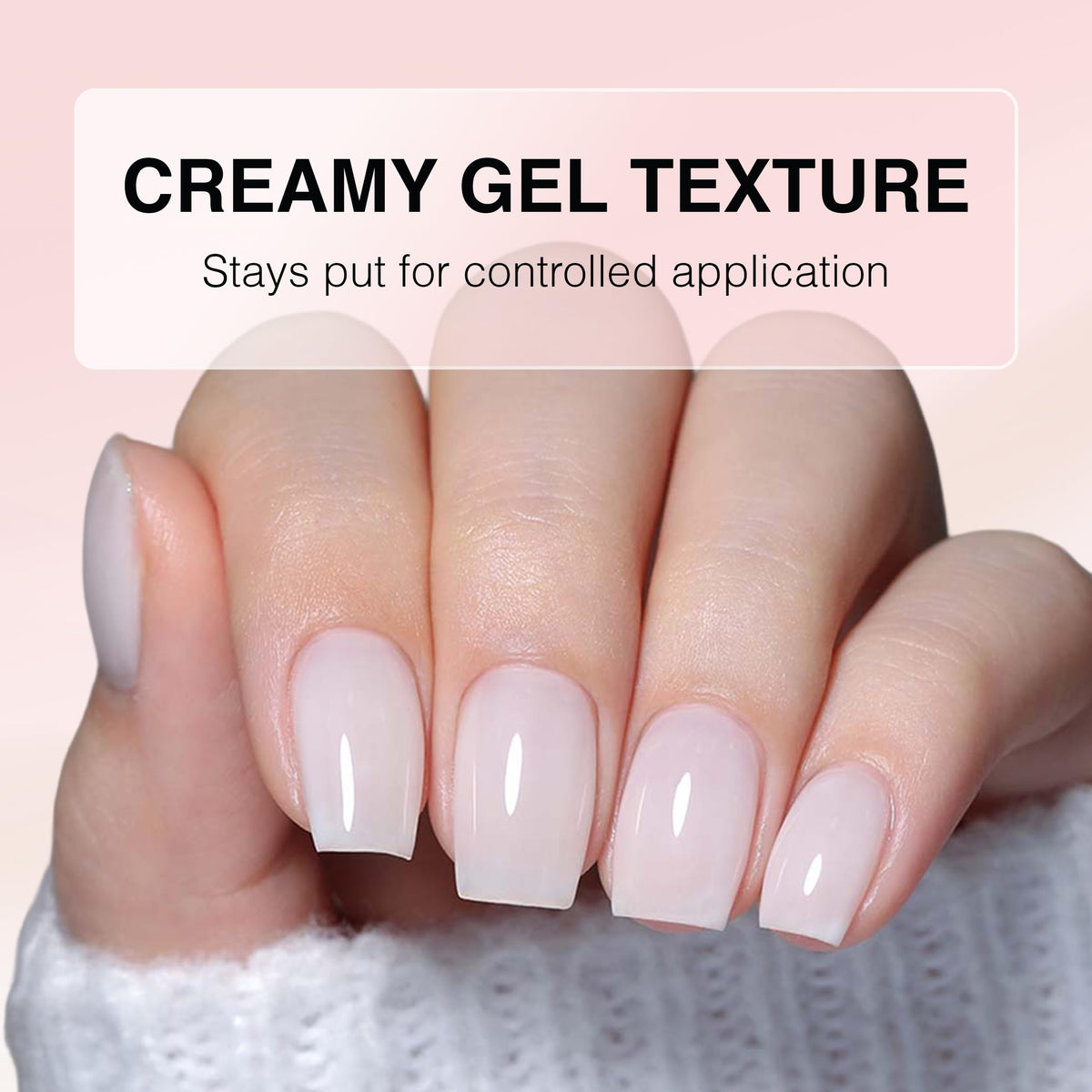 Cre8tion Rice White Soak Off Gel Polish, HEMA-Free & TPO-Free, 0.3 Fl Oz