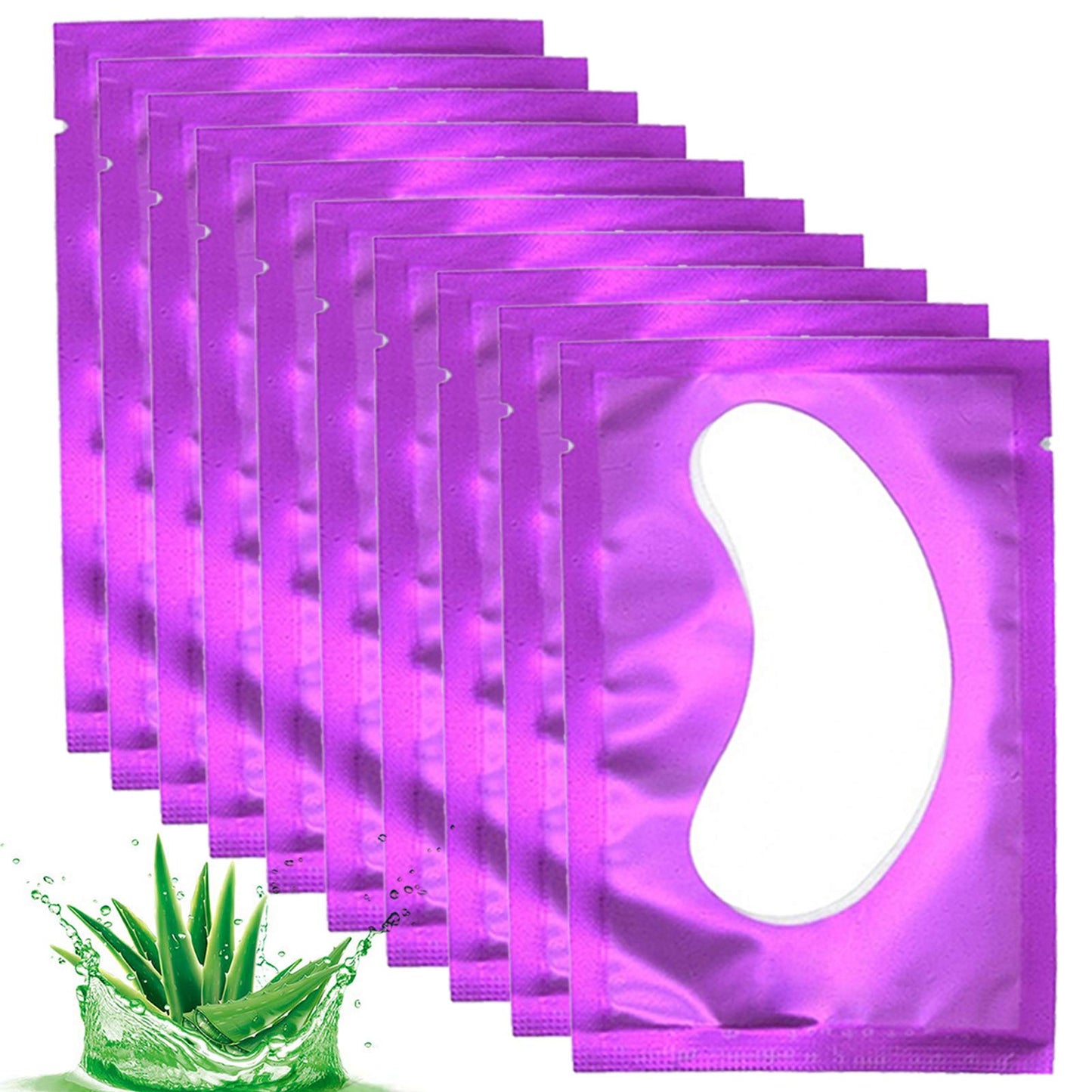 50 Pair Under Eye Pads, Eyelash Extension Lint Free Gel Patches for Beauty Salon False Eyelash Extensions Grafting (purple) Beauty & Personal Care kovko