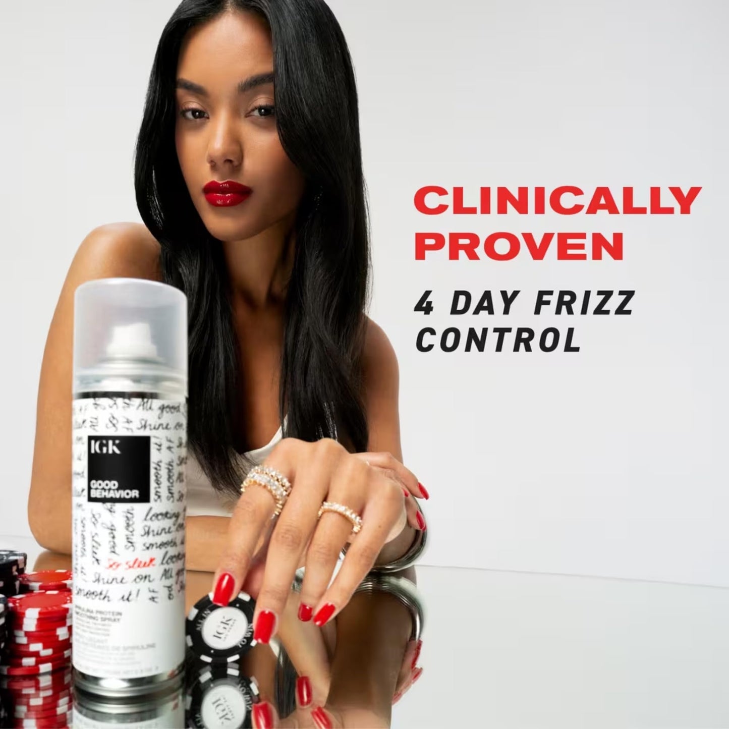 IGK GOOD BEHAVIOR Spirulina Protein Smoothing Spray | Keratin Like Treatment + Frizz Control + Heat Protectant | Vegan + Cruelty Free | 5.6 Oz (Pack Beauty & Personal Care IGK
