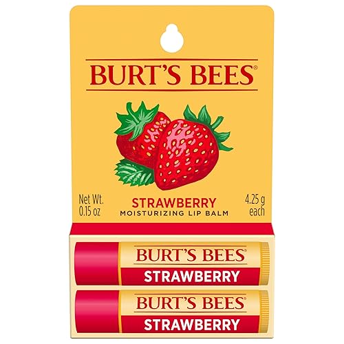 Burt's Bees Lip Balm - Strawberry, Lip Moisturizer With Responsibly Sourced Beeswax, Tint-Free, Natural Origin Conditioning Treatment, 2 Tubes, 0.15 Beauty & Personal Care Burt's Bees