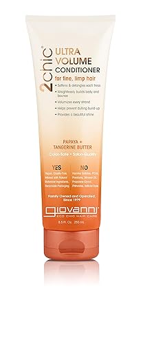 GIOVANNI 2chic Ultra-Volume Conditioner - Daily Volumizing Formula with Papaya & Tangerine Butter, Promotes Weightless Control for Thin Hair, No Beauty & Personal Care GIOVANNI