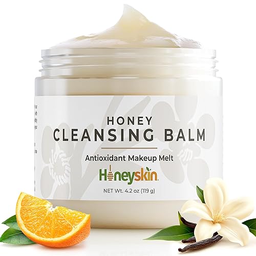 Honeyskin Honey Cleansing Balm Makeup Remover - Face and Eye Makeup Remover for Sensitive Skin Face Wash - Hydrating Facial Cleanser and Gentle Beauty & Personal Care Honeyskin