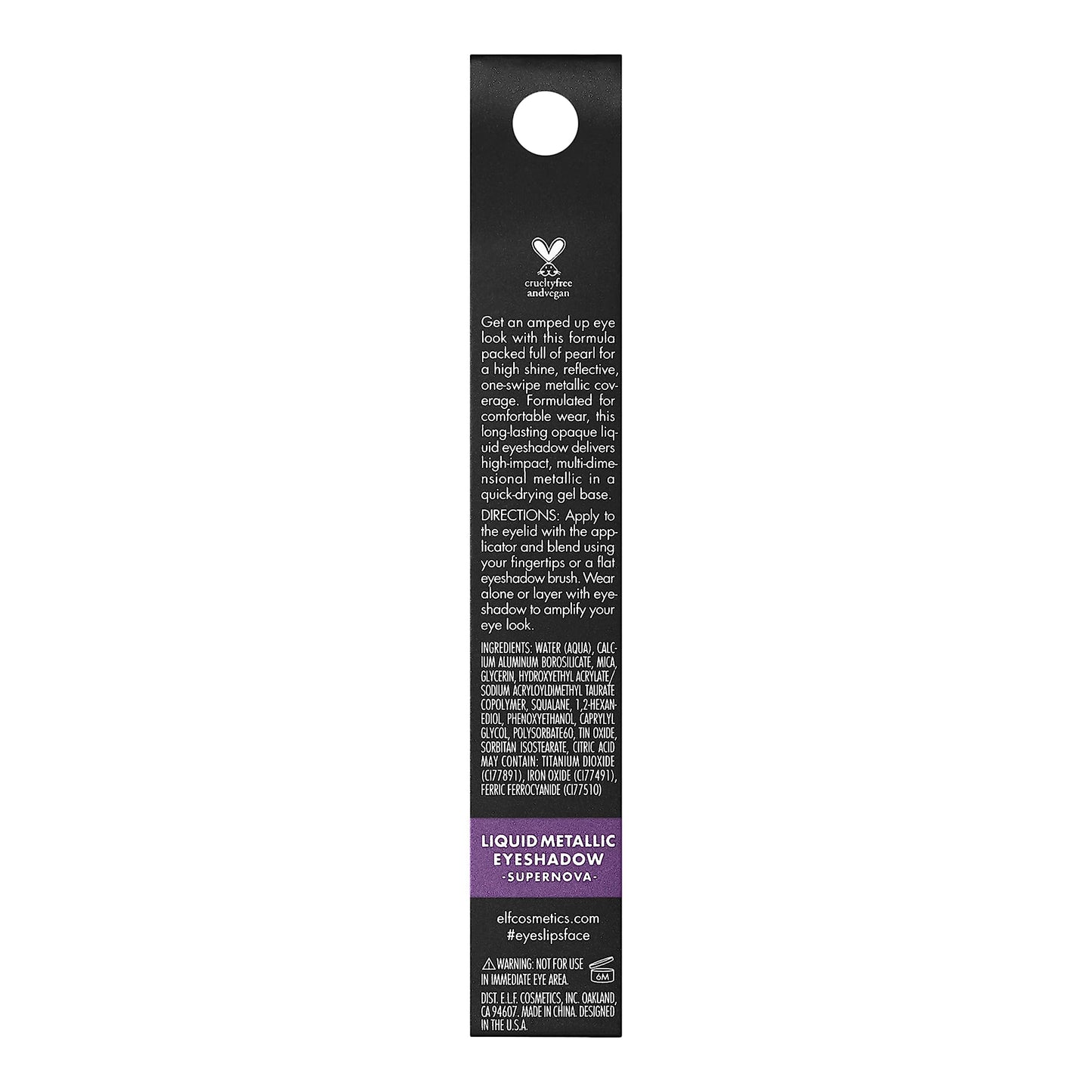 e.l.f. Liquid Metallic Eyeshadow, Gel Formula, High-Impact Multi-Dimensional Finish, One-Swipe Coverage, Supernova, 0.1 Fl Oz (3mL) Beauty & Personal Care e.l.f.