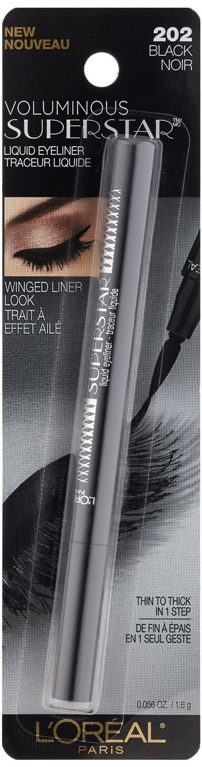L’Oreal ParisLor Vol Superstar Liner B Size .05z Voluminous Superstar Liner 202 Black .05oz Beauty & Personal Care L'Oreal Paris