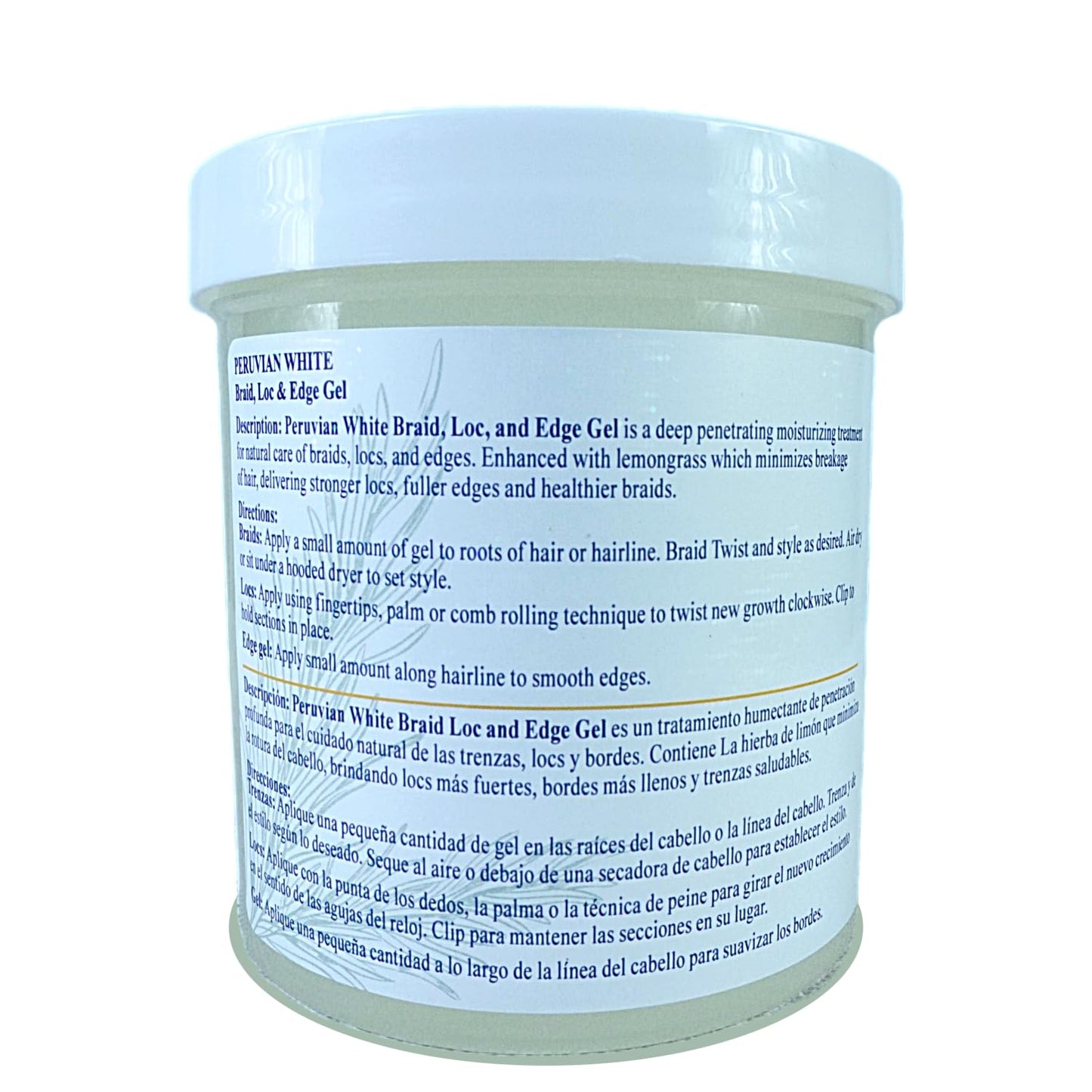 Peruvian white Braid, Loc, and Edge Gel EXTRA HOLD for Relaxed & Natural Hair, 16 oz. (Rosemary) Beauty & Personal Care Peruvian white