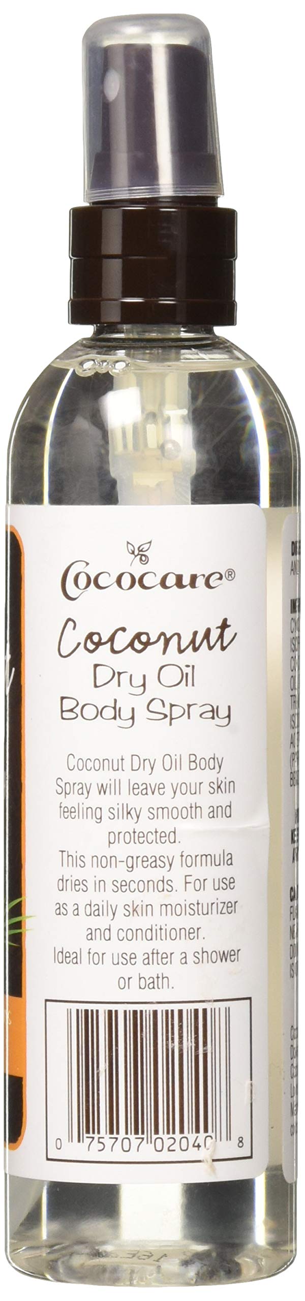 Cococare Coconut Dry Oil Body Spray 6 Oz - Travel Size Oil Spray for Healthy Skin Beauty & Personal Care COCOCARE