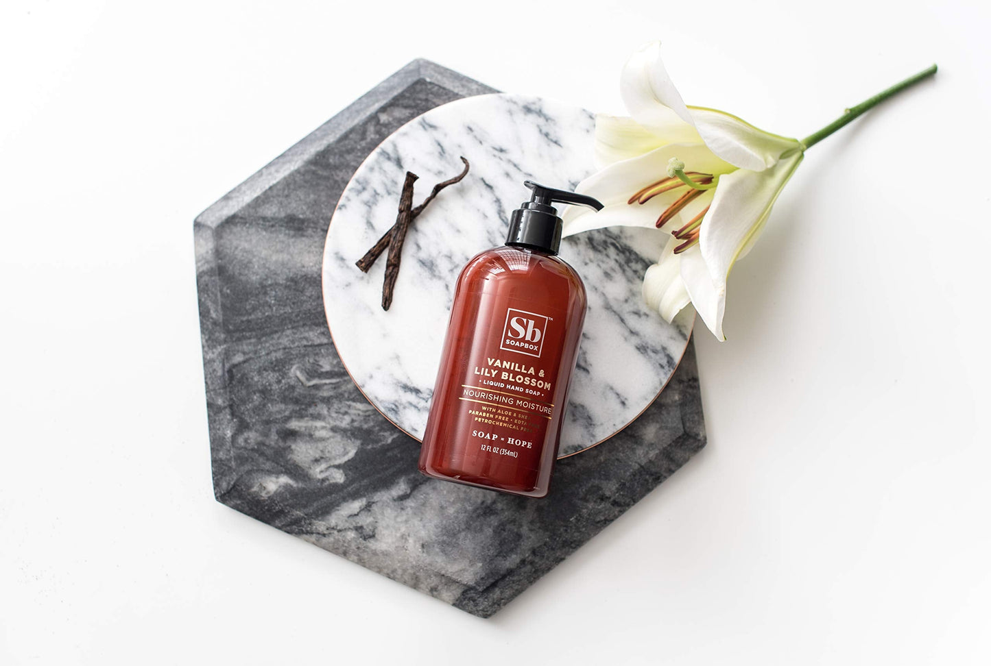 Soapbox Vanilla & Lily Blossom Liquid Hand Soap to Nourish & Add Moisture to Skin, Packed With Shea Butter to Lock-In Moisture - 1 x 340g Beauty & Personal Care Soapbox