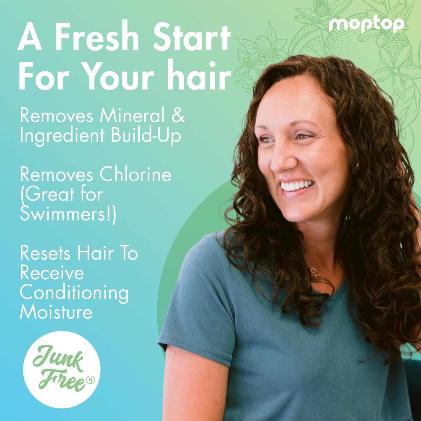 MopTop Detox Shampoo - Scalp Clarifying Shampoo for Build Up, Hard Water, Dirt & Oil, Sulfate & Paraben Free Hair Care for All Hair Types - Thin Beauty & Personal Care MopTop