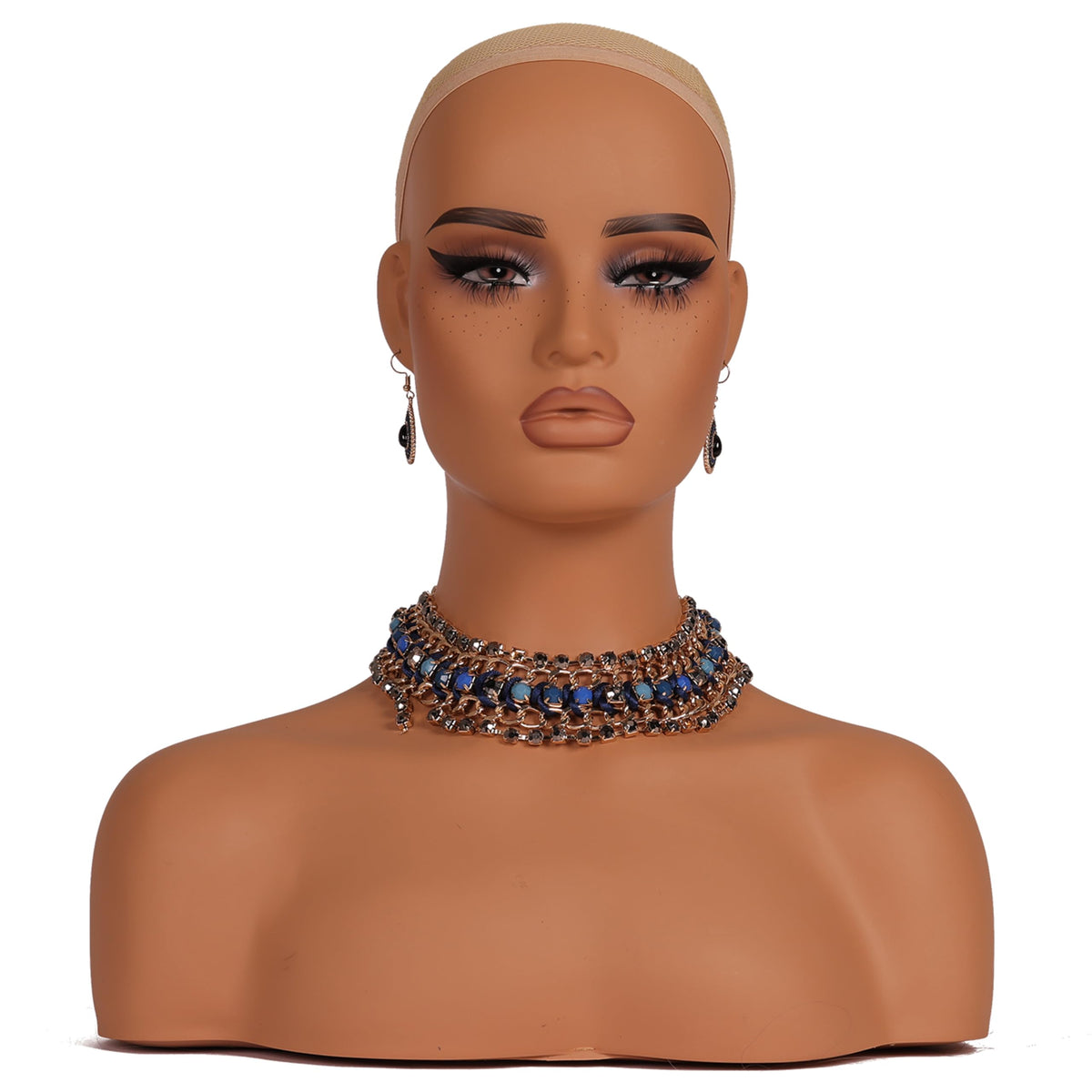 L7 MANNEQUIN European American Femlae Model Head Display Props Mannequin Head with Shoulders Bust (DC TH MAZI)