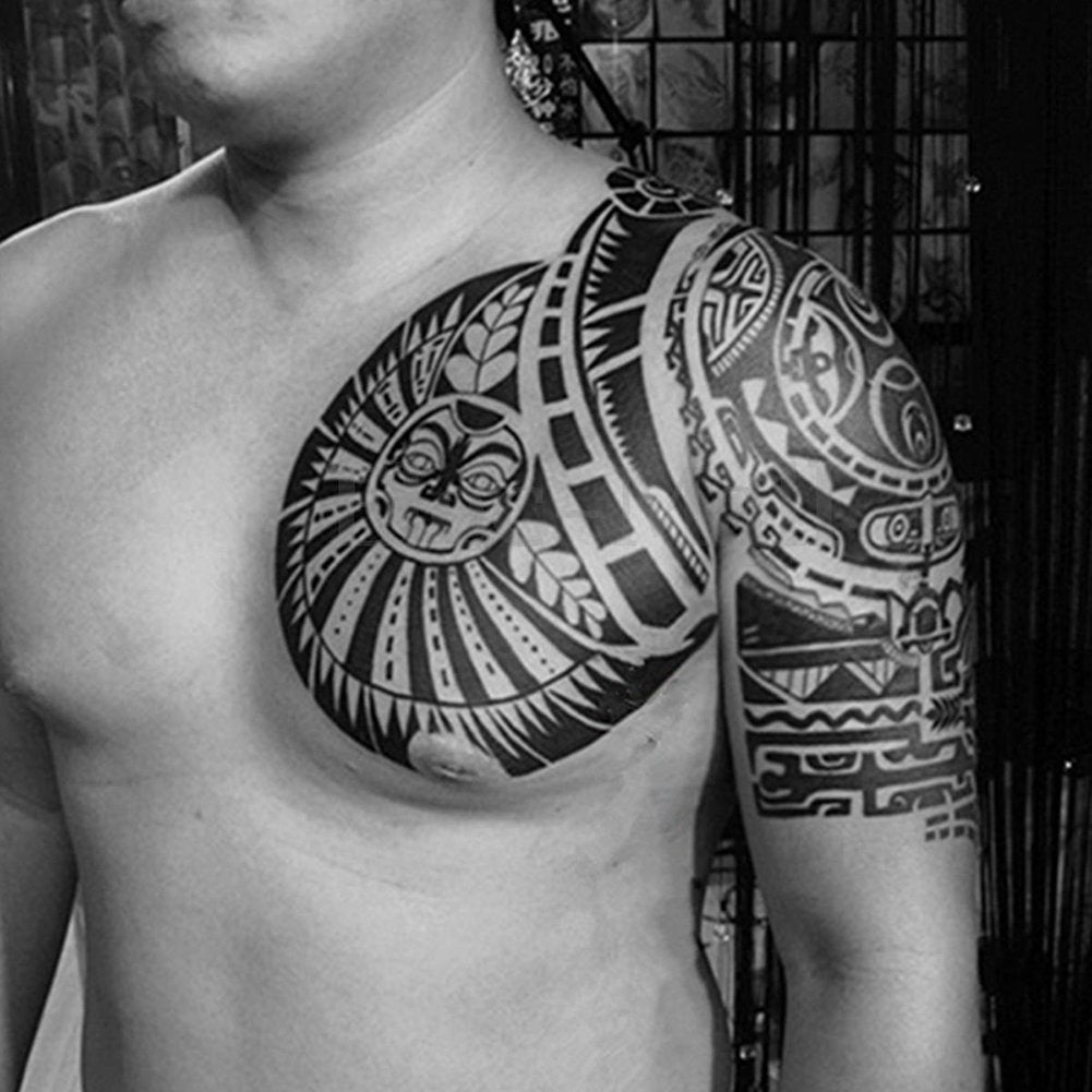 Waterproof Temporary Tattoos Paper Sticker Dwayne Johnson Totem Large Body Art (Temporary Tattoos)