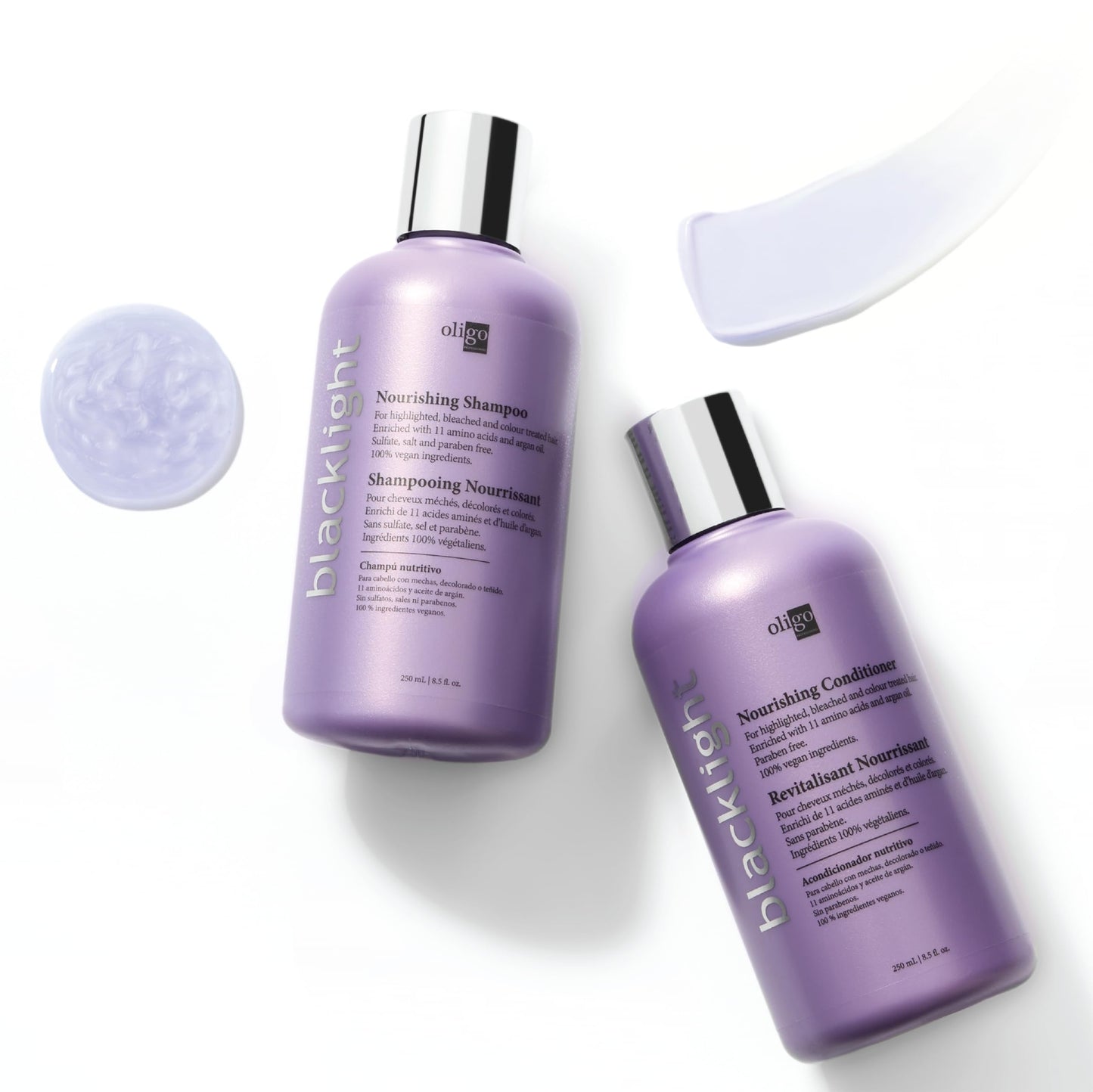 Oligo Professionnel - Blacklight Nourishing Shampoo & Conditionner for blondes - Sulfate-Free - Vegan - For color treated hair- Hydrating formula Beauty & Personal Care Oligo Professionnel