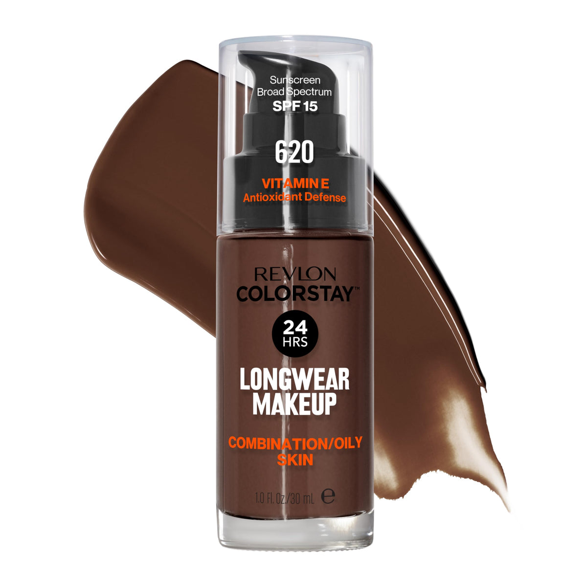 Revlon Liquid Foundation, ColorStay Face Makeup for Combination & Oily Skin, SPF 15, Medium-Full Coverage with Matte Finish, 620 Java, 1 Fl Oz Beauty & Personal Care REVLON