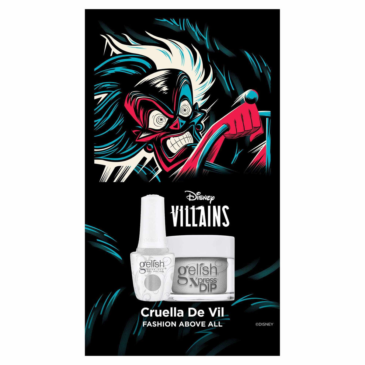 Gelish "Fashion Above All Disney Villains - Silver Metallic