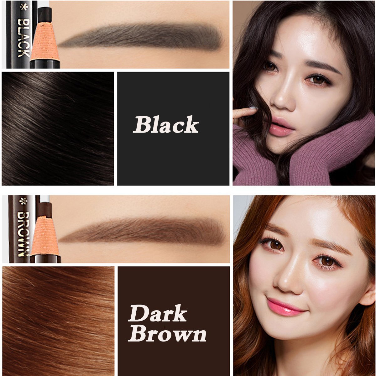 5pcs 5 Colors Peel-Off Eye Brow Pencil Set For Drawing Marking Eye Brow Pencil Pen Eyebrow Makeup Cosmetics Tool Beauty & Personal Care Acfun
