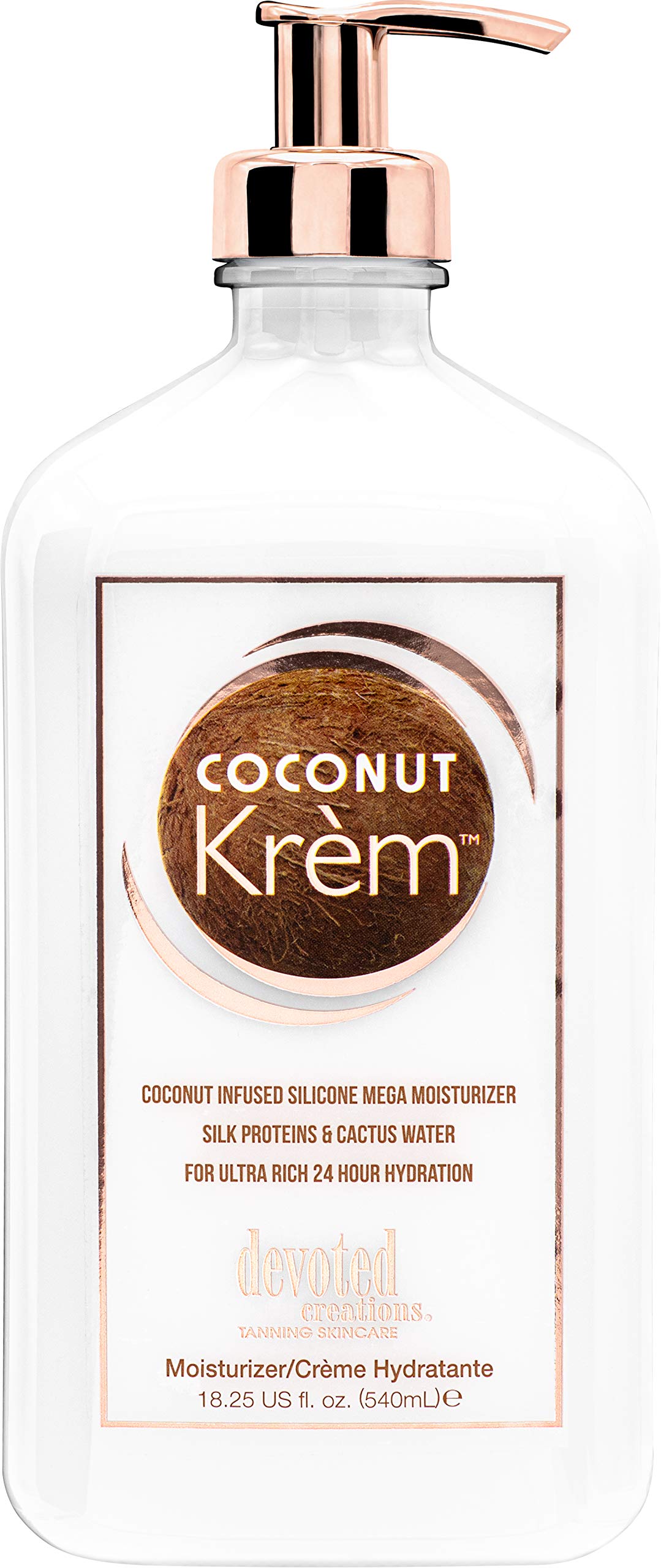 Devoted Creations Coconut Krém Moisturizer - Coconut Infused Silicone Moisturizer with Silk Proteins & Cactus Water for Ultra Rich 24 Hour Hydration Beauty & Personal Care Devoted Creations