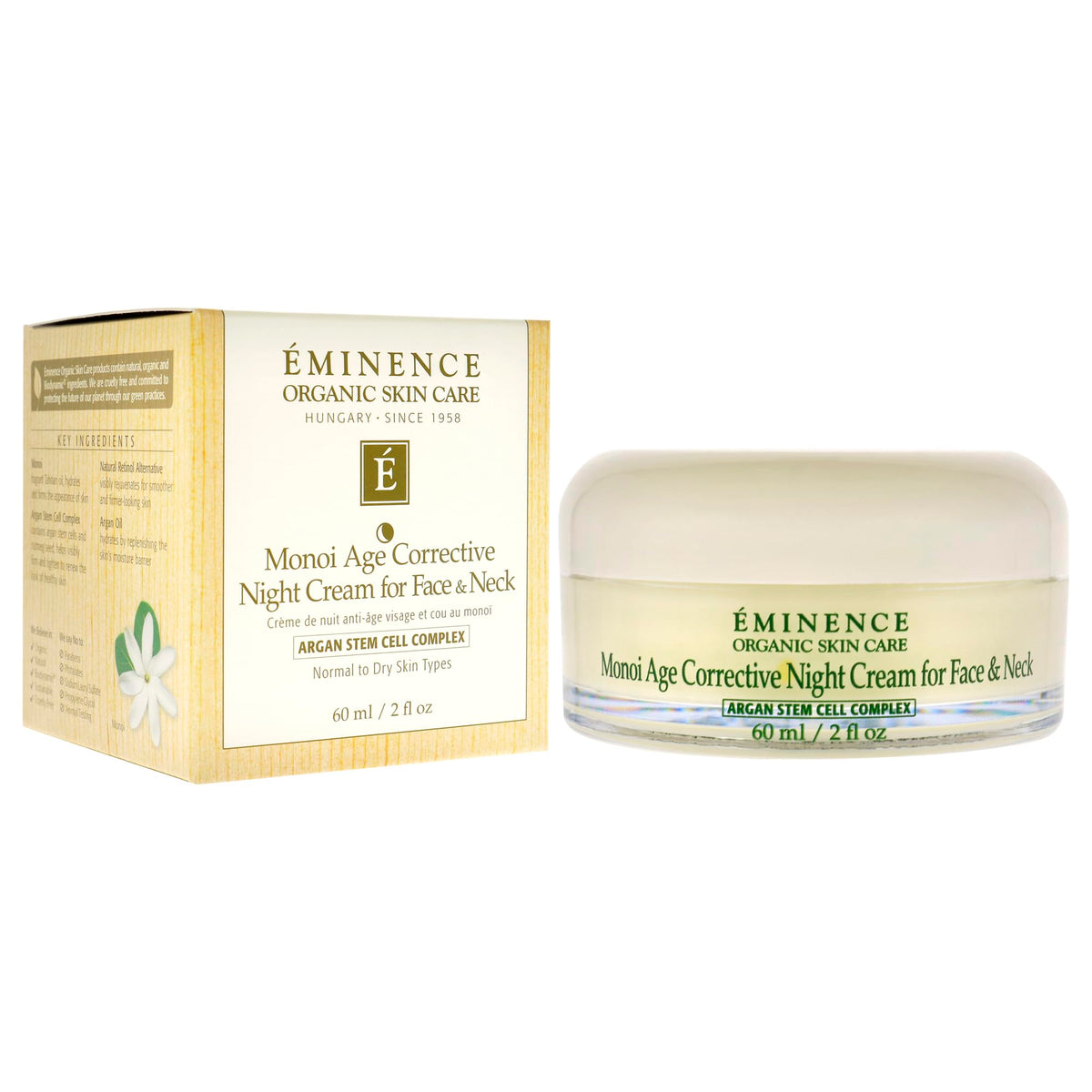 Eminence Monoi Age Corrective Night Cream for Face and Neck, 2 Ounce
