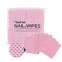 BLUERISE Lint Free Nail Wipes Nail Polish Remover Pads Soft Absorbable Eyelash Extension Glue Cleaning Wipes Pink 600pcs Beauty & Personal Care BLUERISE