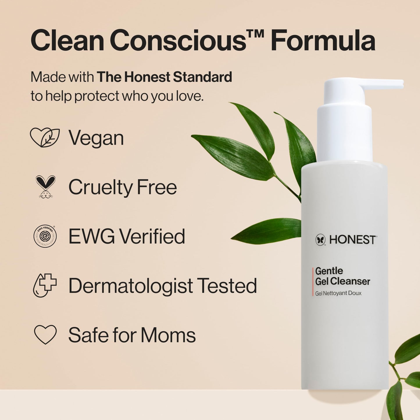 Honest Beauty Gentle Gel Daily Face Cleanser, Calms, Refreshes, Hydrates, Vegan Safe for Sensitive Skin, 5 fl oz Beauty and Personal Care Honest Beauty