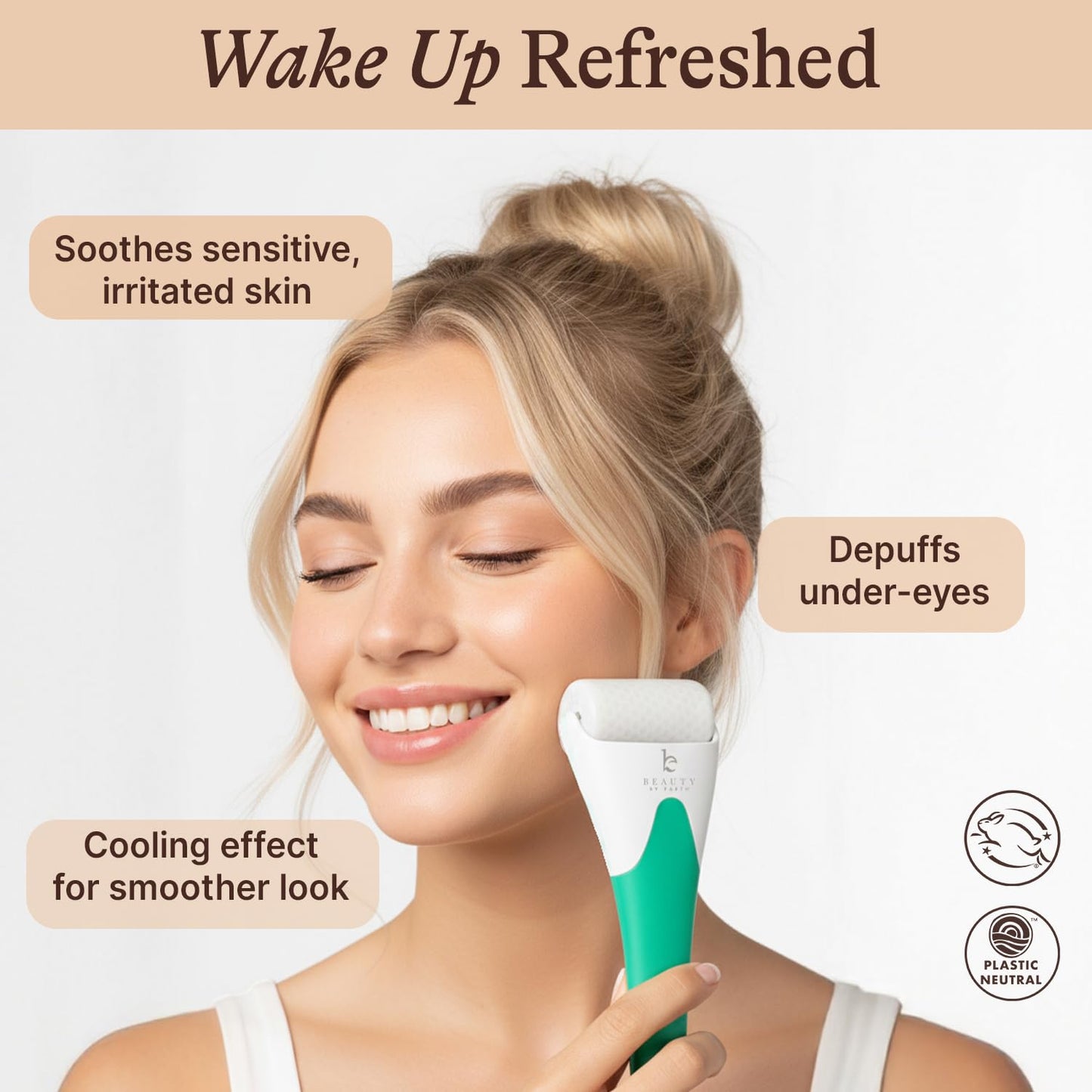 Ice Roller for Face - Smoothes Fine Lines & Wrinkles, Stocking Stuffers, Face & Eye Roller for Puffy Eyes, Skin Care Massager, Beauty Gift That Helps Beauty & Personal Care Beauty by Earth