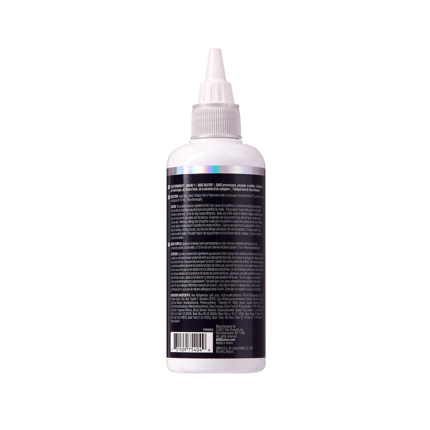 Red by Kiss Tintation Semi-Permanent Hair Color, Aloe Vera Water Based, Argan Oil, Olive Oil, Collagen & Keratin, Long-Lasting Color Dye (Jet Black, 2 Beauty & Personal Care Red by Kiss