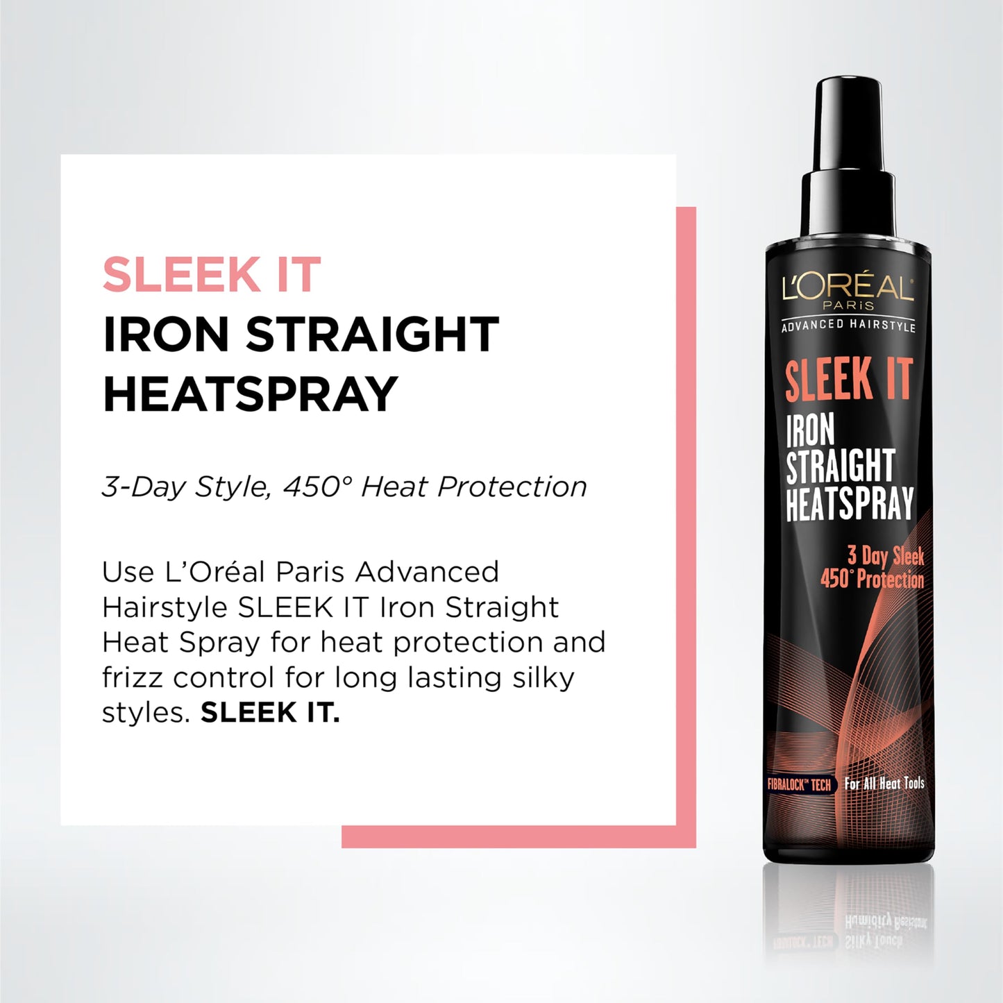L'Oréal Paris Advanced Hairstyle Sleek It Iron Straight Heat Spray, 5.7 Ounce Beauty & Personal Care L'Oreal Paris
