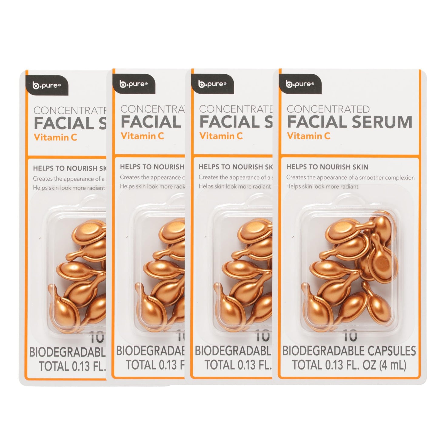 b.pure Vitamin C Concentrated Facial Serum Capsules | Even Complexion, Brightening, Firming, Anti-Aging | 40-Count Beauty & Personal Care b.pure