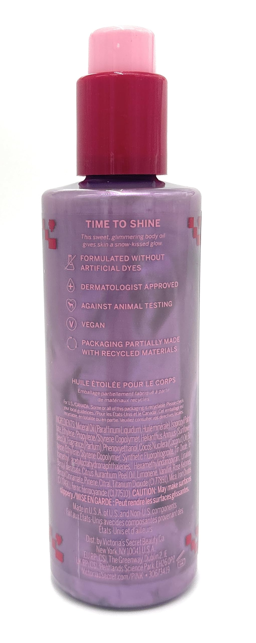 Victoria's Secret PINK Sugar Plum Limited Edition Highlighting Body Oil, Glow-Boosting, Fruity and Festive Holiday Scent, 8 fl oz Beauty & Personal Care Victoria's Secret