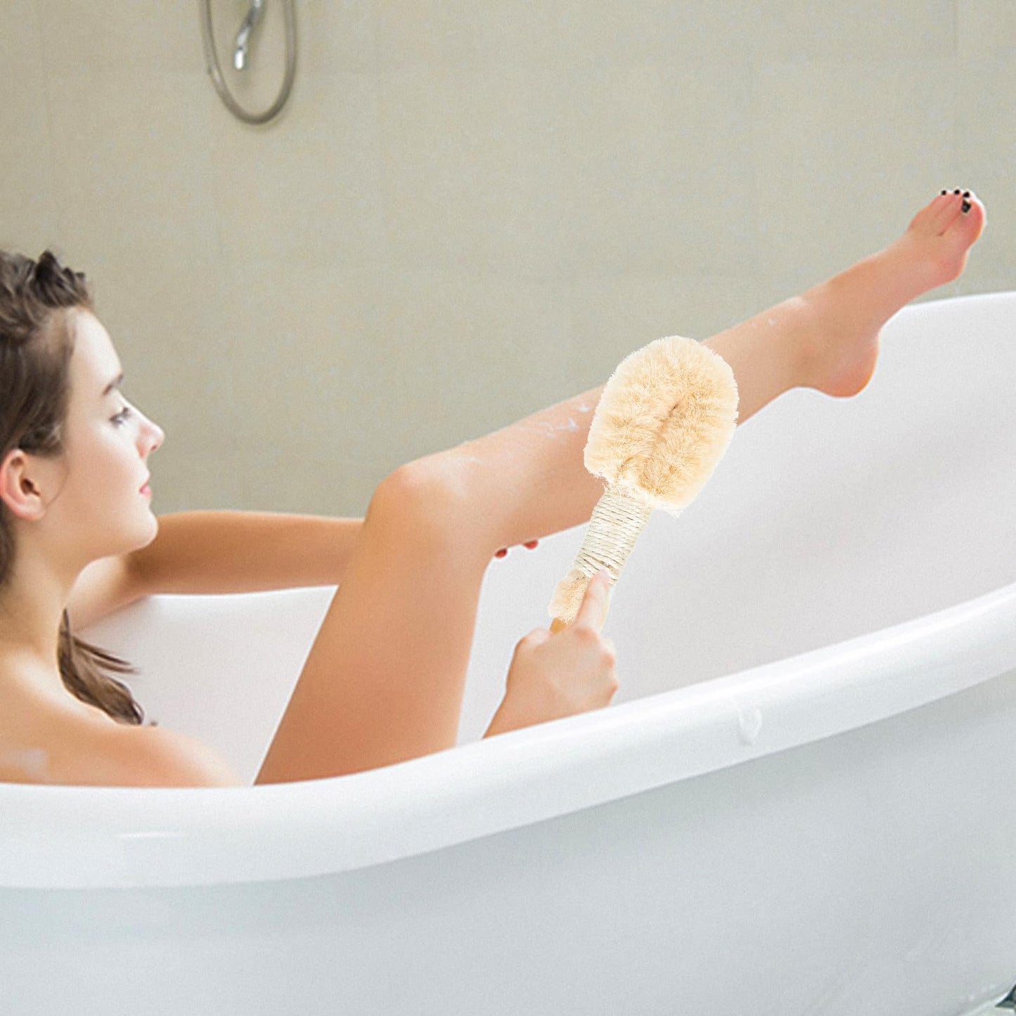 JEWEDECO Household Bath Skin Scrubber Brush Natural Fiber Exfoliating Shower Cleaning Tool Lightweight for Home Spa and Body Massage Beauty and Personal Care JEWEDECO