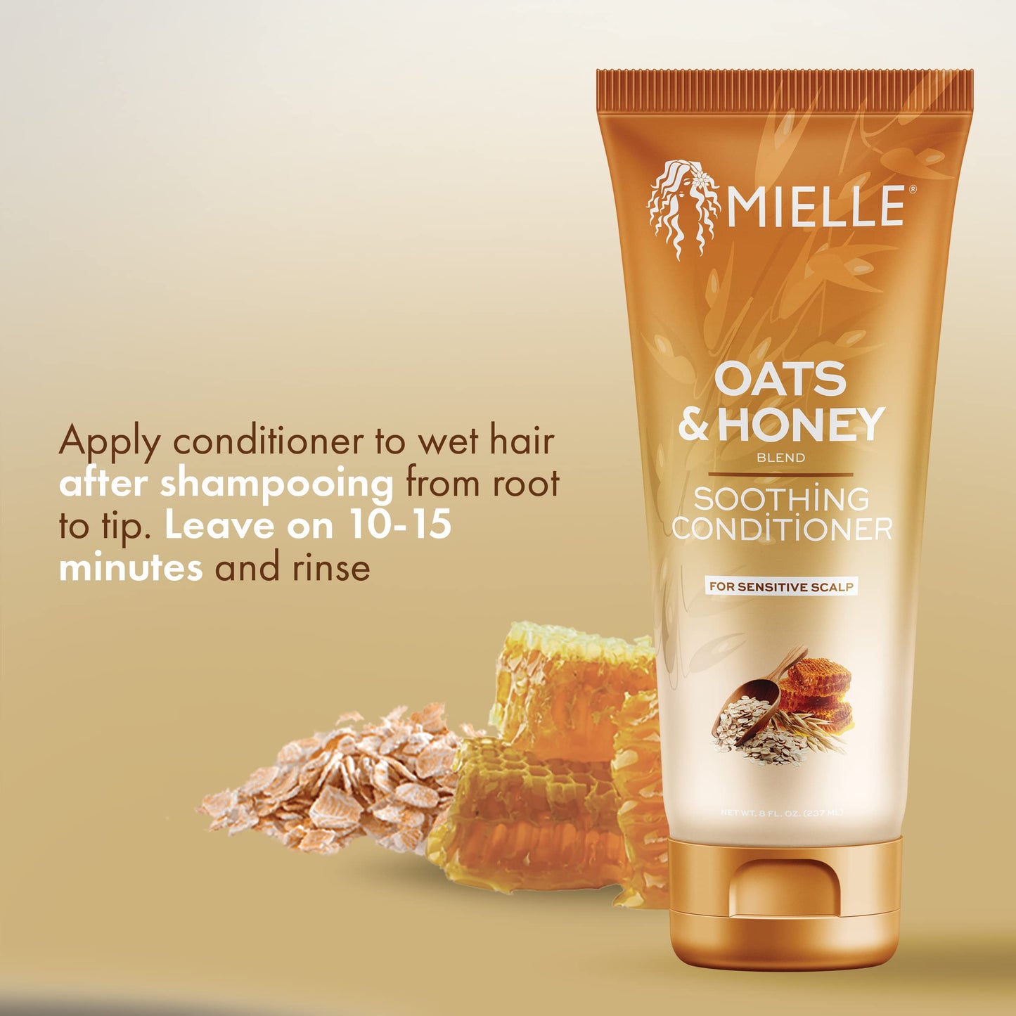 Mielle Organics Oats & Honey Soothing Conditioner Beauty & Personal Care Mielle