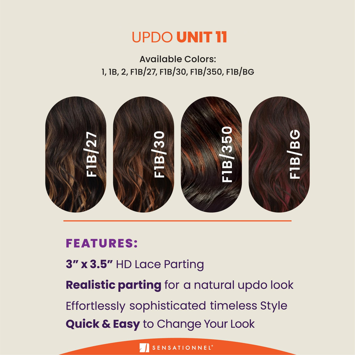 Sensationnel Lulu Bun Updo Hairextensions-Unit 11,1B OFFBLACK