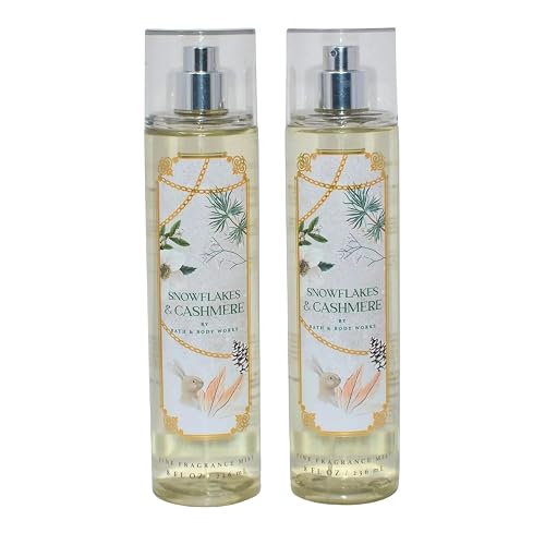 Bath & Body Works Fine Fragrance Mist, Set of 2 Bottles, 8oz Per Bottle (Snowflakes Cashmere) Beauty & Personal Care Bath & Body Works